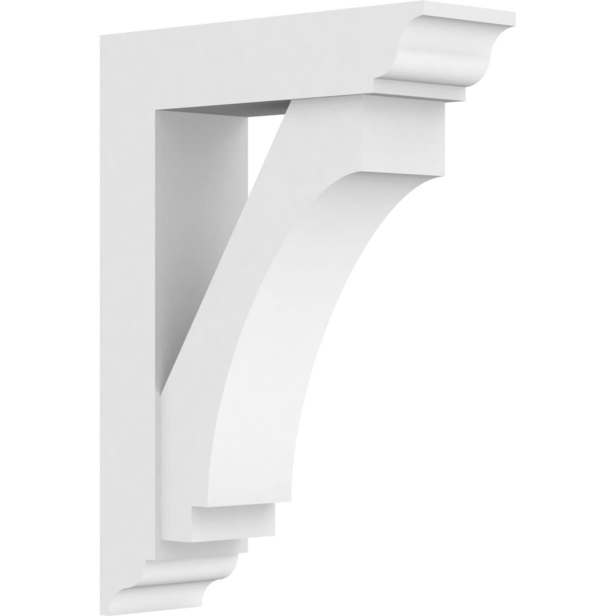 Ekena Millwork BKTP05X16X22IMP01 Standard Imperial 5-in x 16-in x 22-in White PVC Standard Bracket