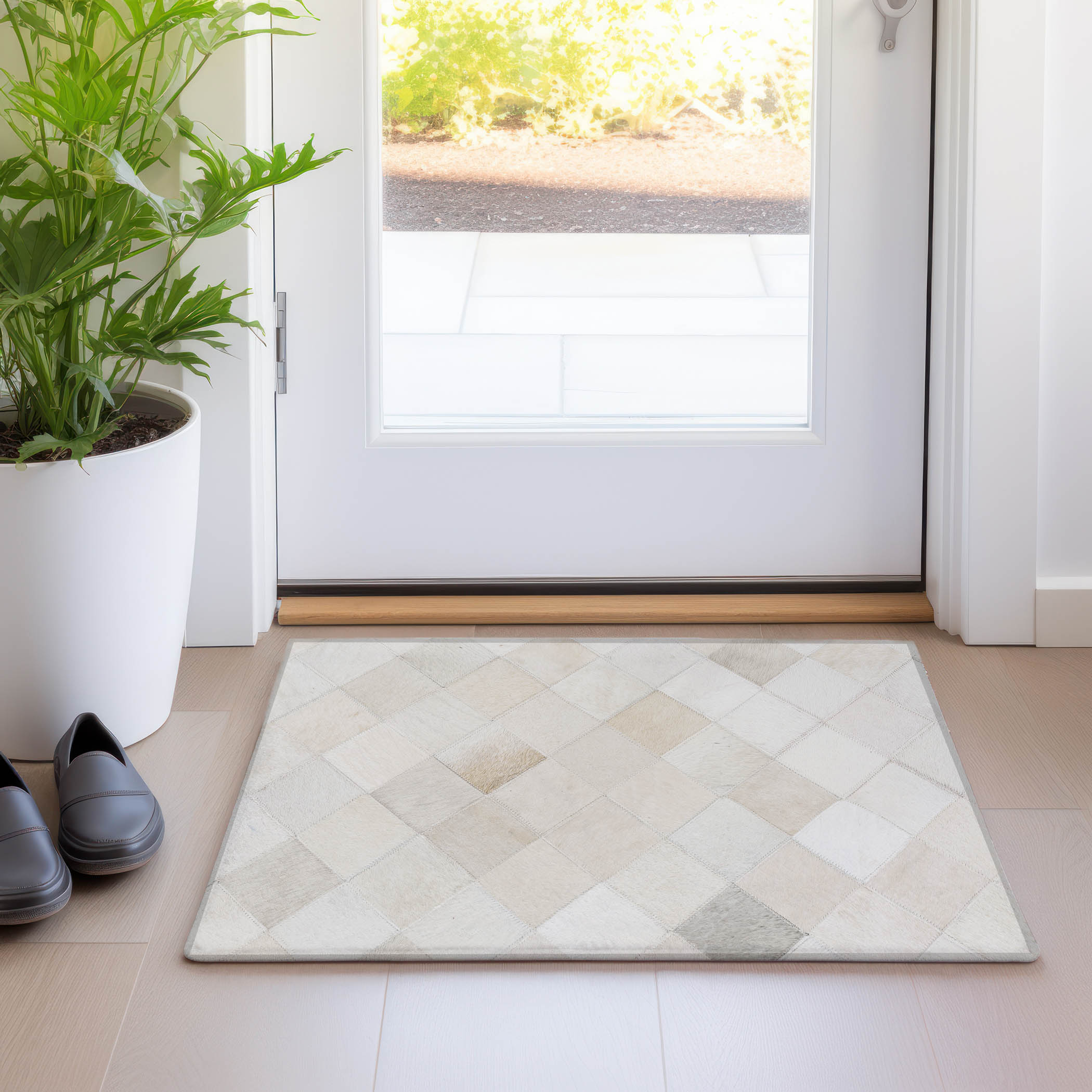 Addison Rugs AMF98IV20X30 Mayfield AMF98IV 2 x 3 (ft) Loomed Polyester Ivory Rectangular Indoor Abstract Machine washable Area rug