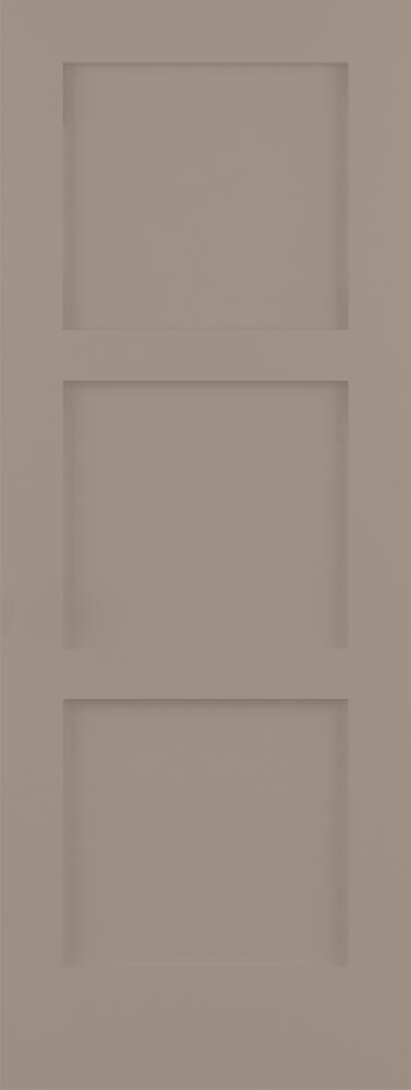 RELIABILT LO1369301 Shaker 32-in x 80-in Sand Piper 3-panel square Smooth Solid core Prefinished Pine Wood Slab Door