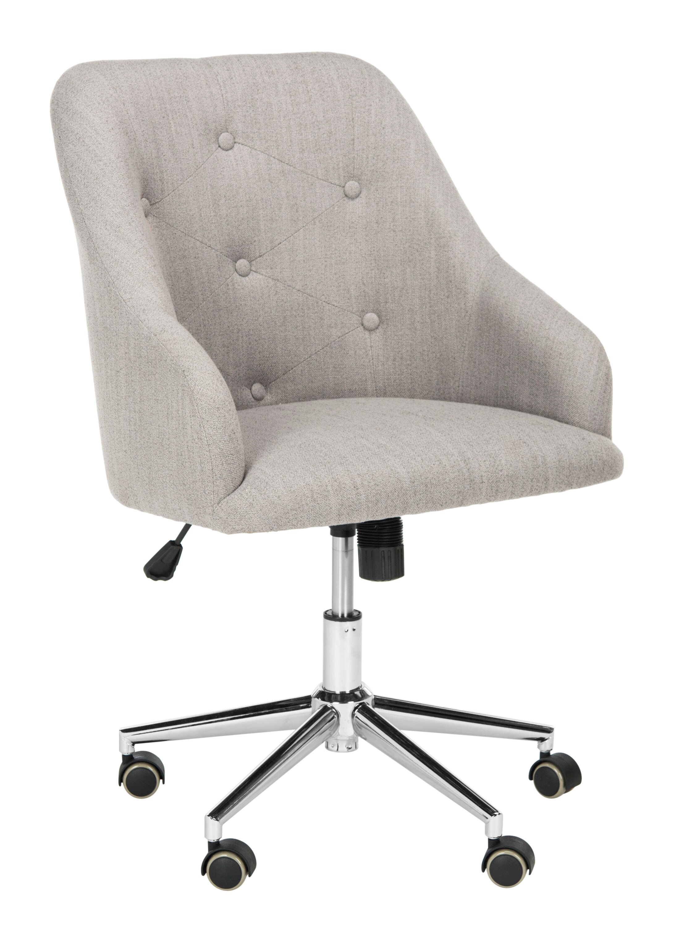 safavieh ian linen chrome leg swivel office chair