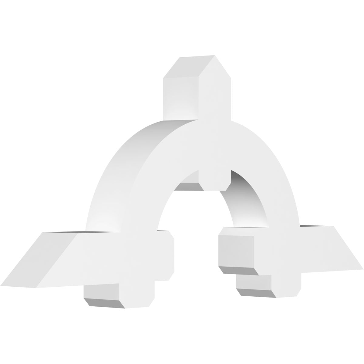 Ekena Millwork GBP060X28X0606ERI00 Ericson White PVC Gable bracket
