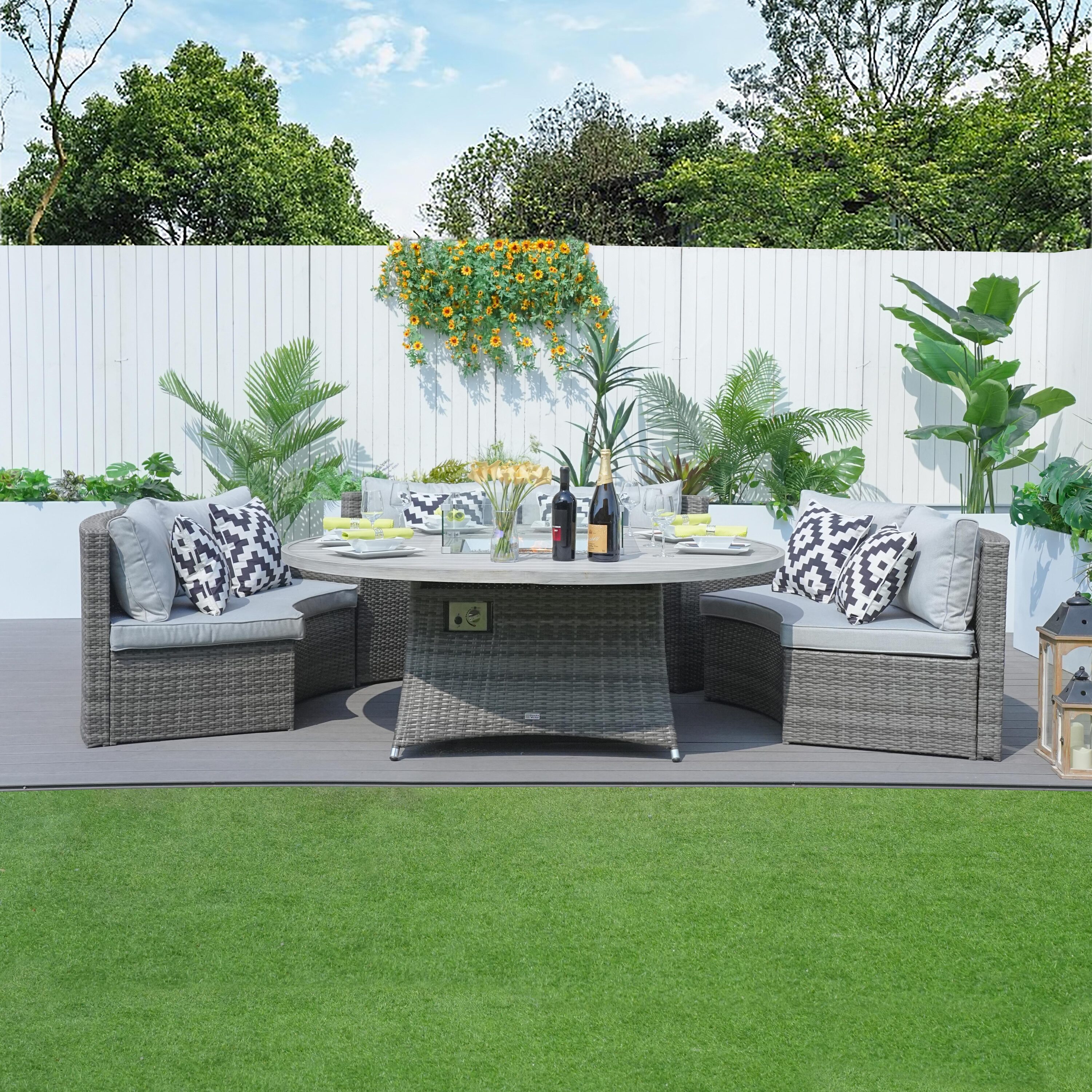 Direct Wicker DWG-08A1205B-GR Patio-Conversation-Sets - View #3