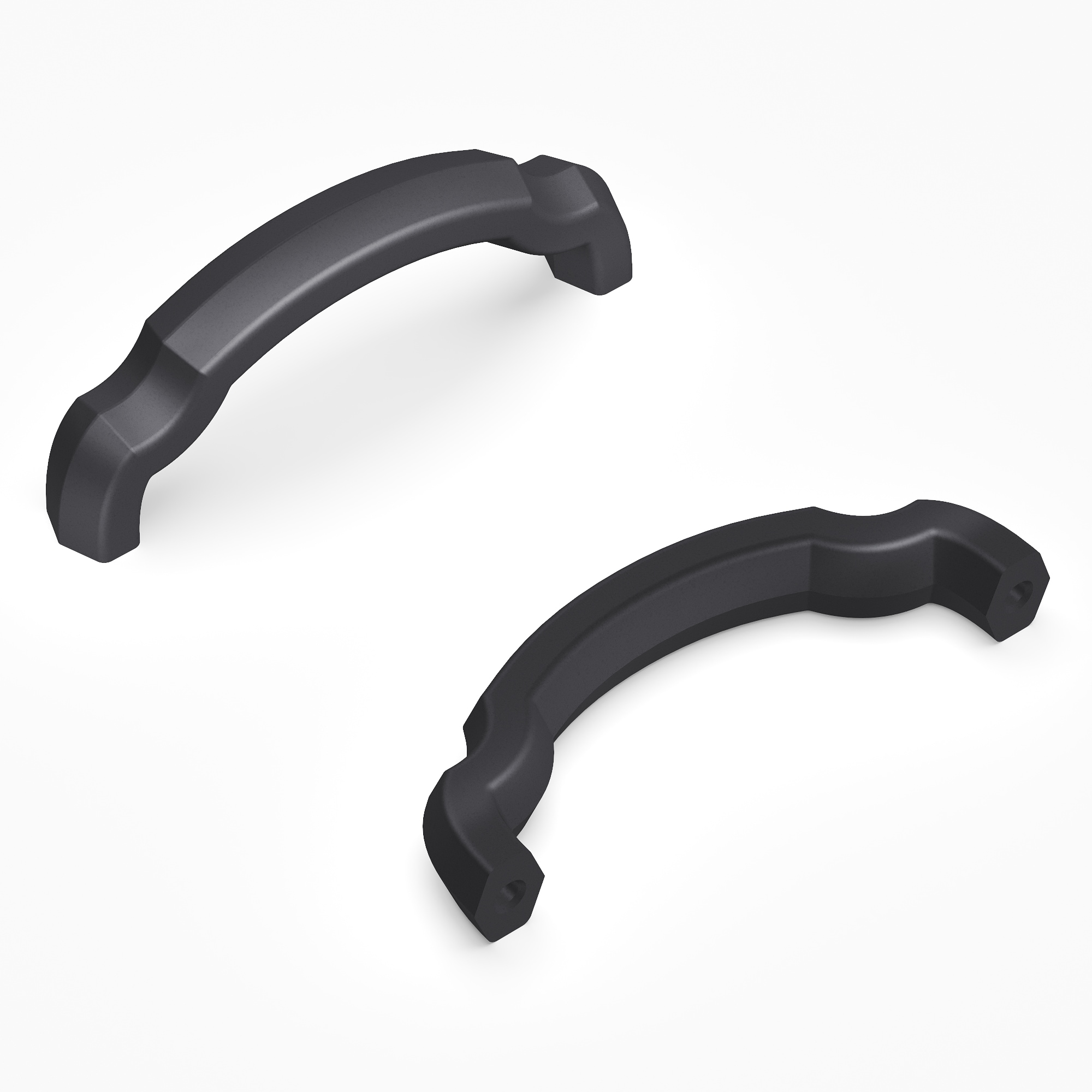 Hickory Hardware H077862MB Veranda 3-in , 76mm Center to Center Matte Black Arch Handle
