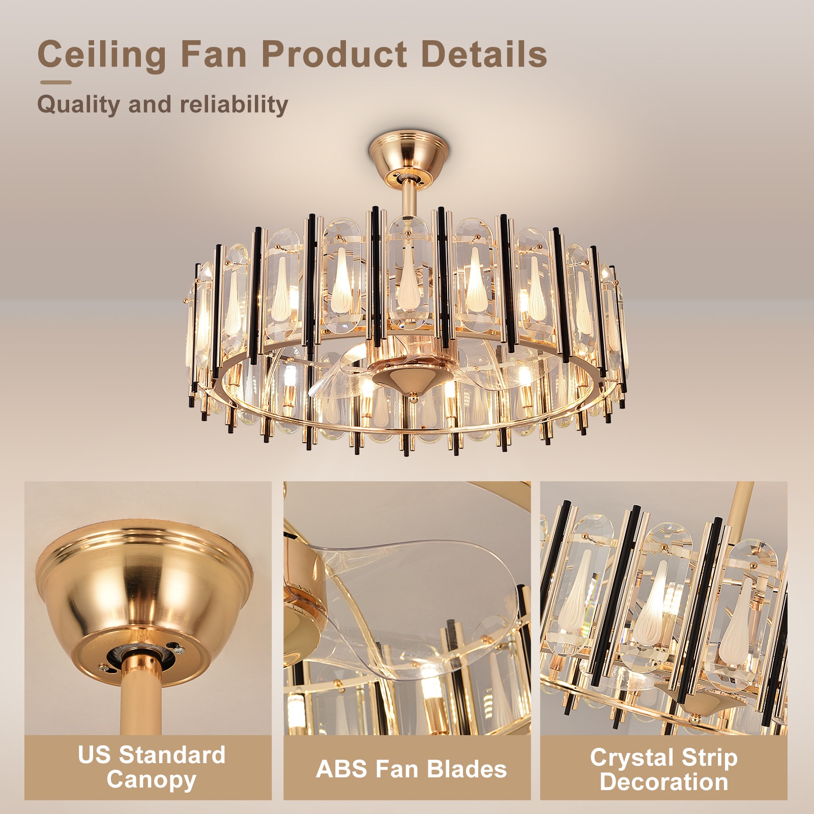 Dovanpaul WS-FPZ122-66C-GD-LW Ceiling-Fans - View #4