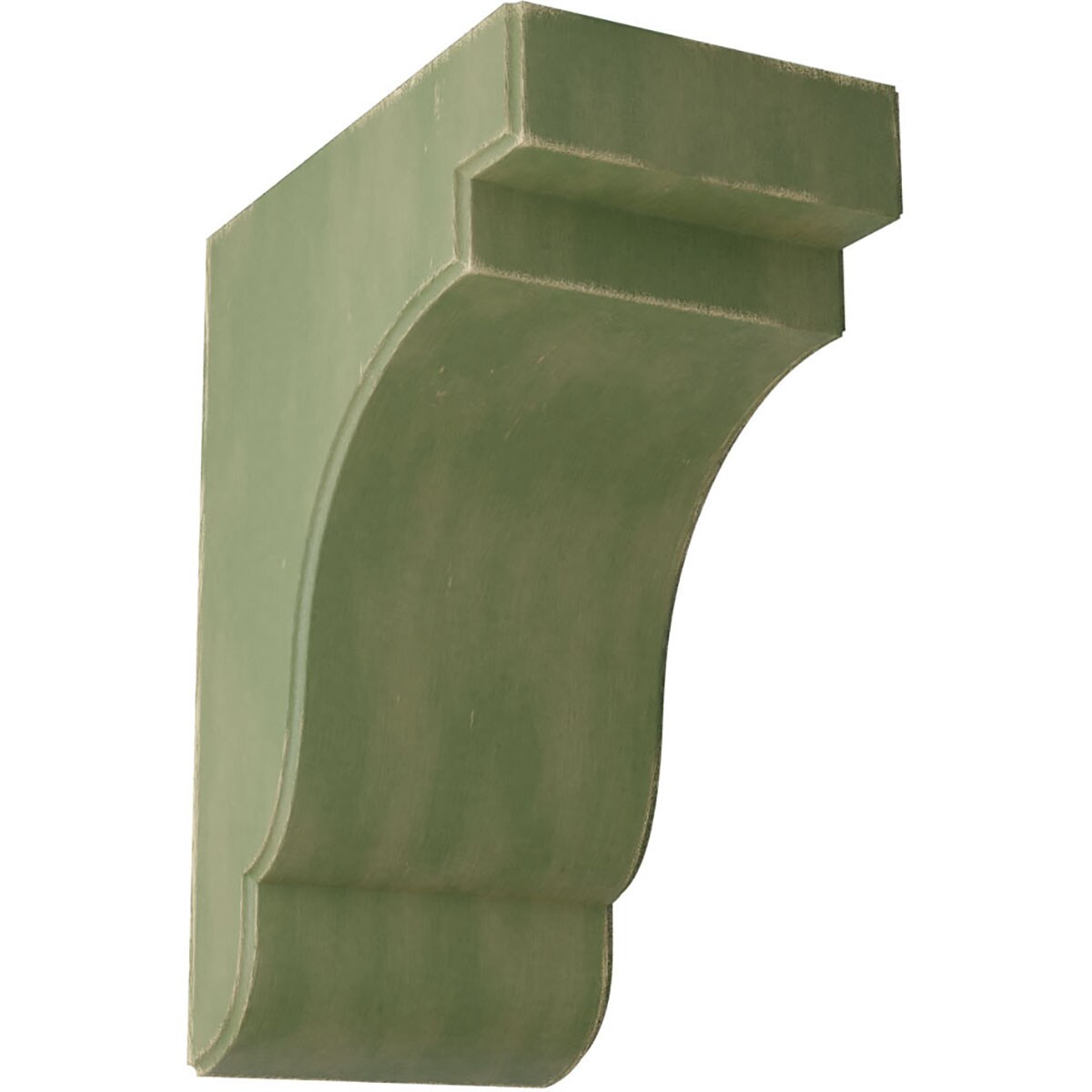 Ekena Millwork BKTWD05X09X11BEGR Bedford 5-1/4-in x 8-1/2-in x 11-in Rubberwood Green Wood Standard Bracket