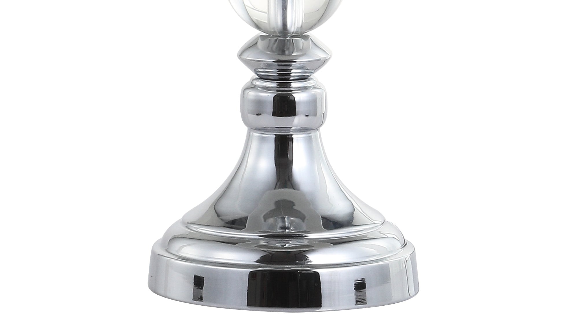 Elegant Clear Crystal 26" LED Table Lamp Set, White Linen Shade