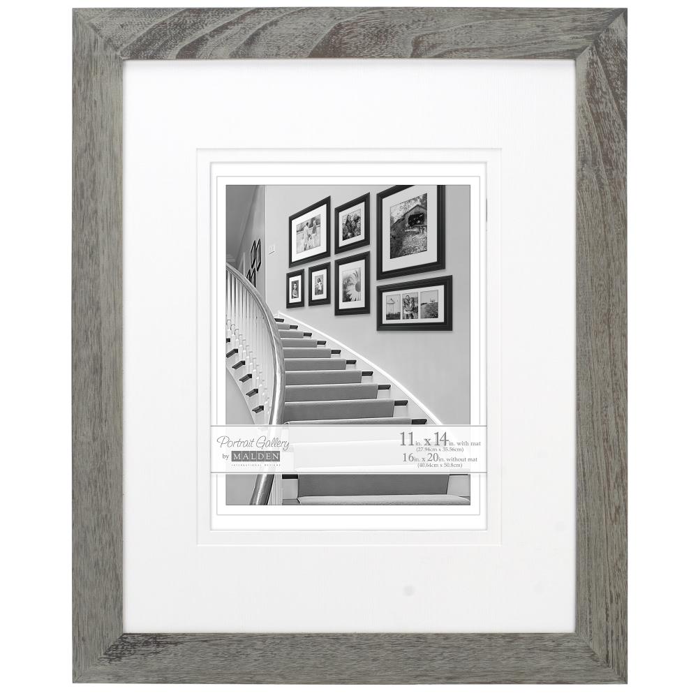 Malden International Designs 11x14/8x10 Gray Matted Picture Frame 2143-80 -  The Home Depot