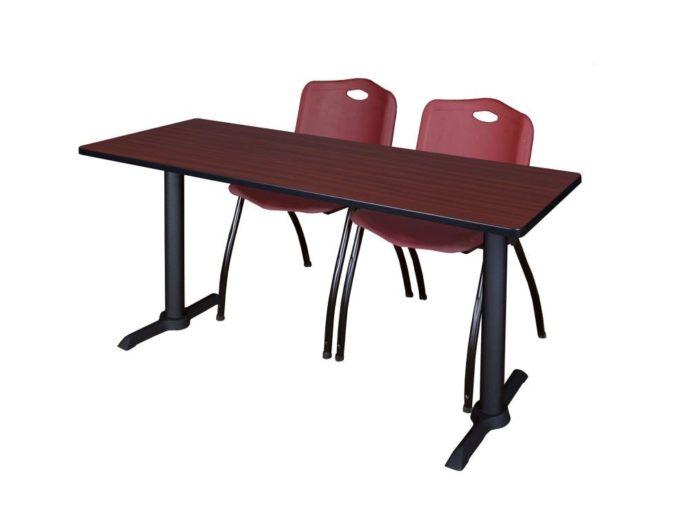 Regency MTRCT6624MH47BY Training Brown 4-Person Training Table (66-in W x 29-in H)