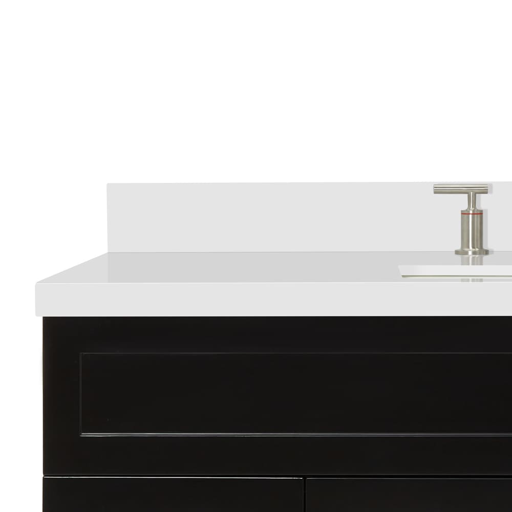 Hamlet 55" Black Vanity with White Quartz Top