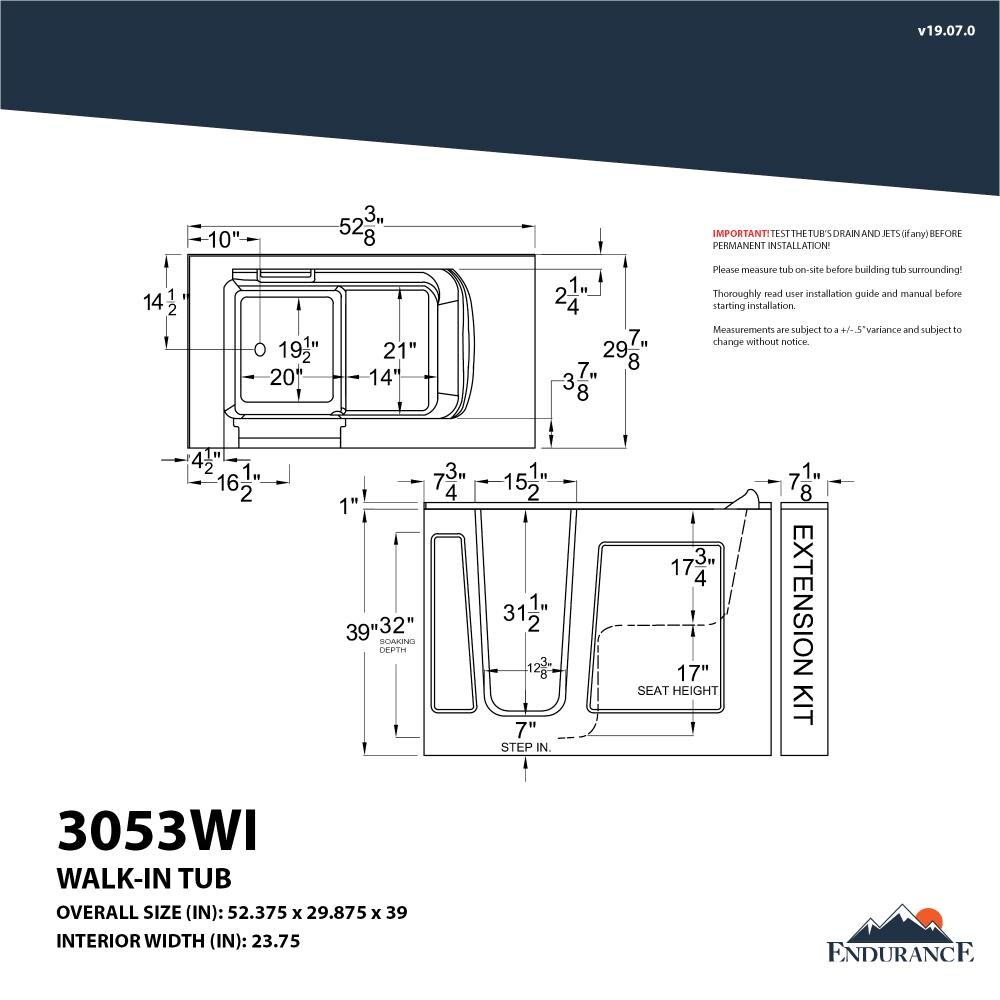Endurance LSN3053RWHCE Tub-Shower-Combo - View #7