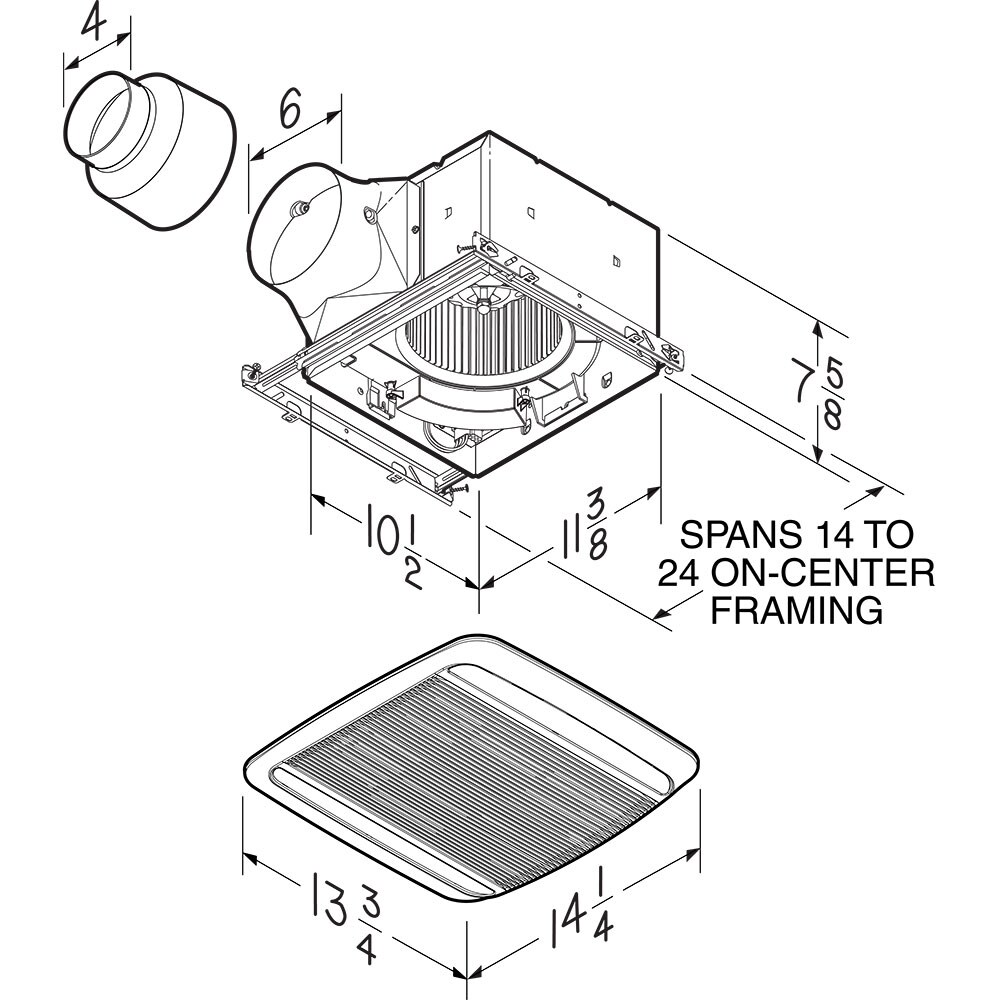 Broan XB80L1 Bath-Fans - View #5