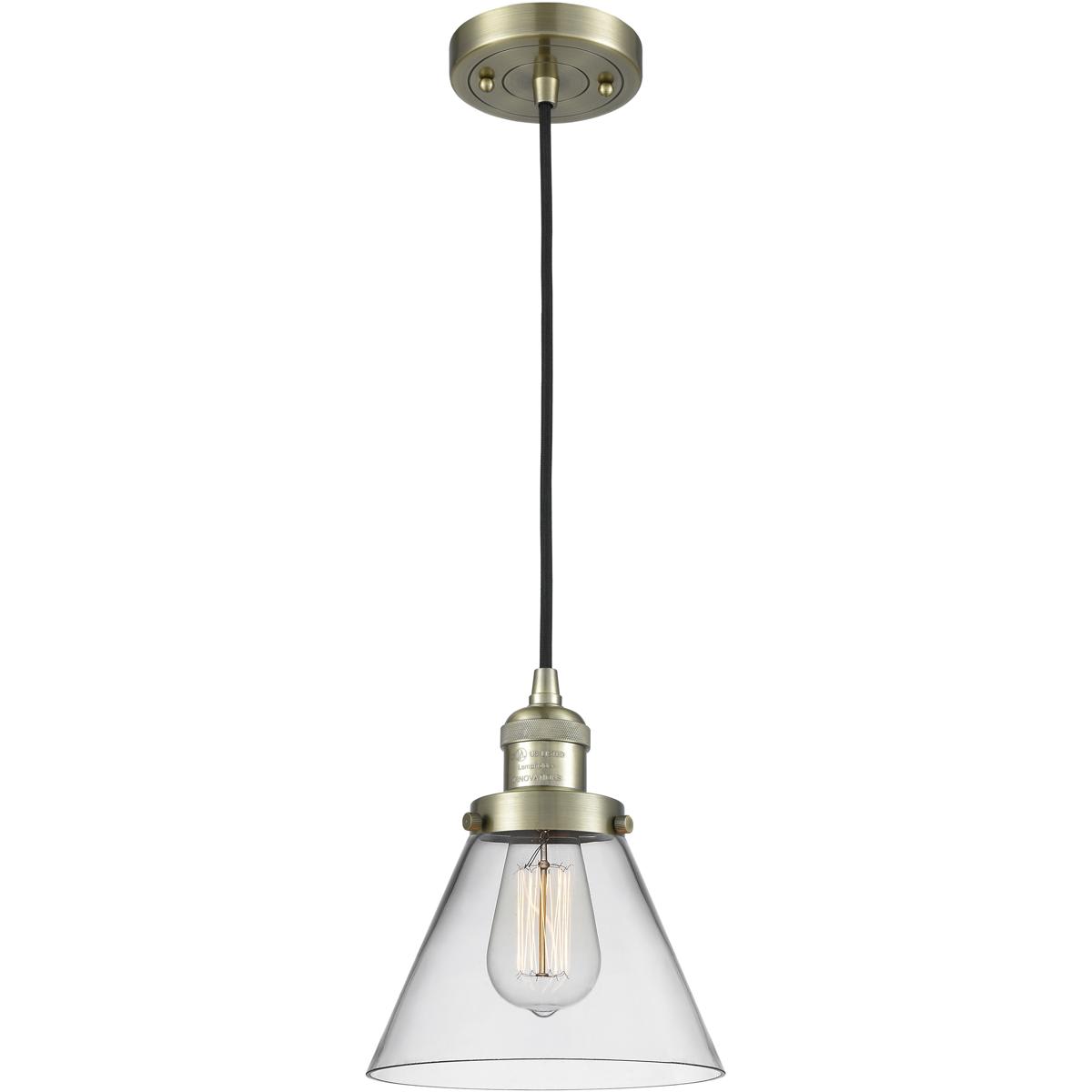 Innovations Lighting 1353560 201C-AB-G42 Franklin Restoration Cone Mini Pendant