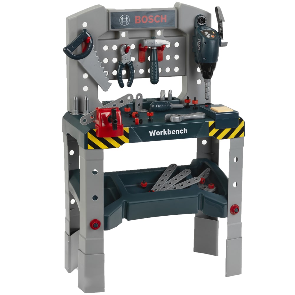 Bosch Theo Klein 8241 Workbench with 48 Parts, Adjustable Height, Toy Tools  Included in the Kids Play Toys department at