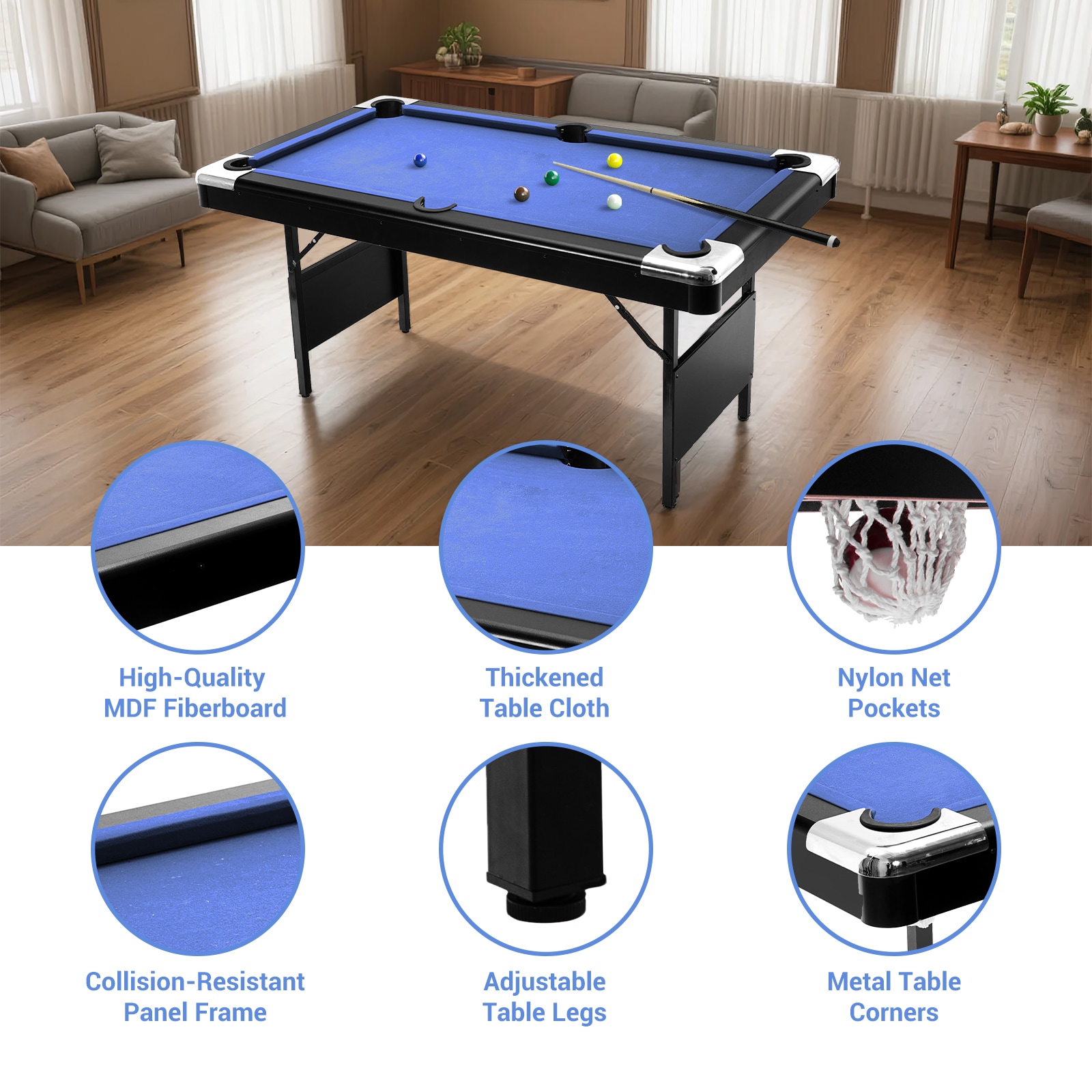 Garvee BLOF0QX7K485 Pool-Table - View #3