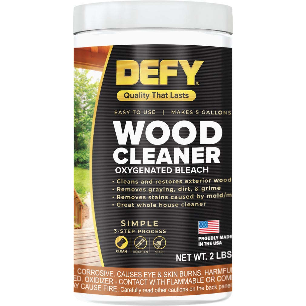 DEFY SFP-771690 2 LB Wood Deck Cleaner Powdered Concentrate - For Decks - Fences - Siding and More - Covers Up to 1000 Sq. Ft.
