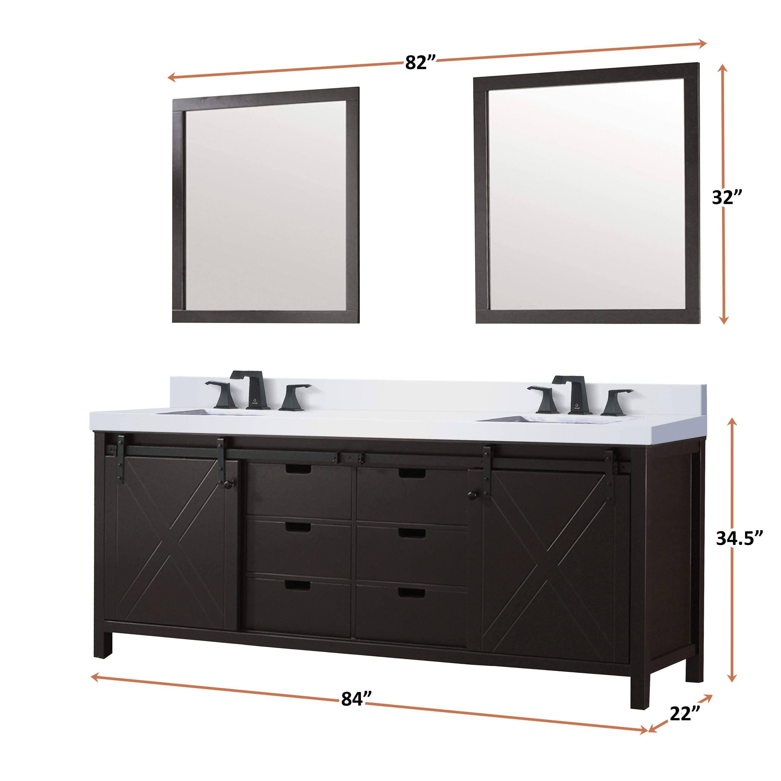 Lexora LVM84DC311 Bath-Vanity-Combo - View #5
