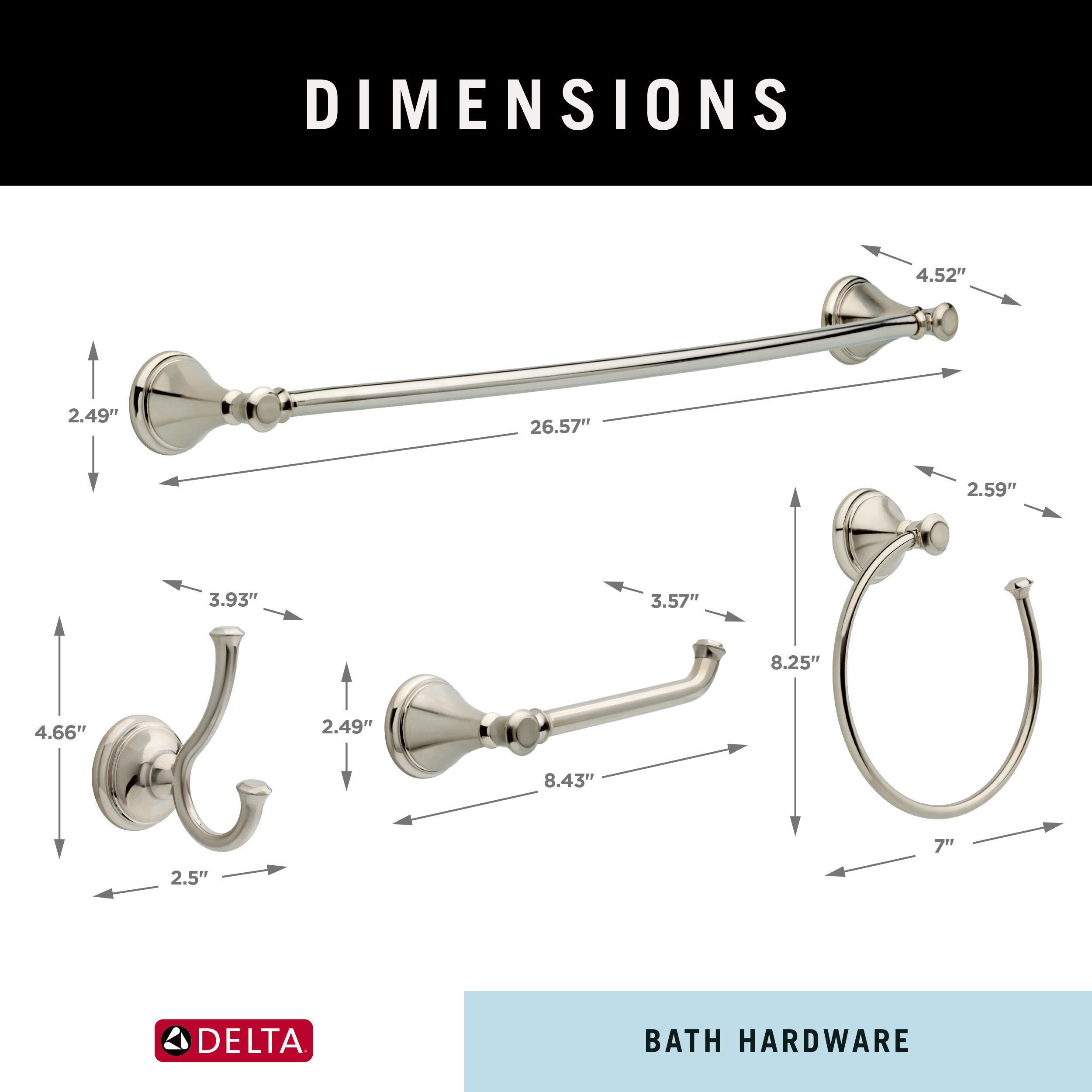 Delta 4-Piece Cassidy Stainless Steel Decorative Bathroom Hardware Set ...