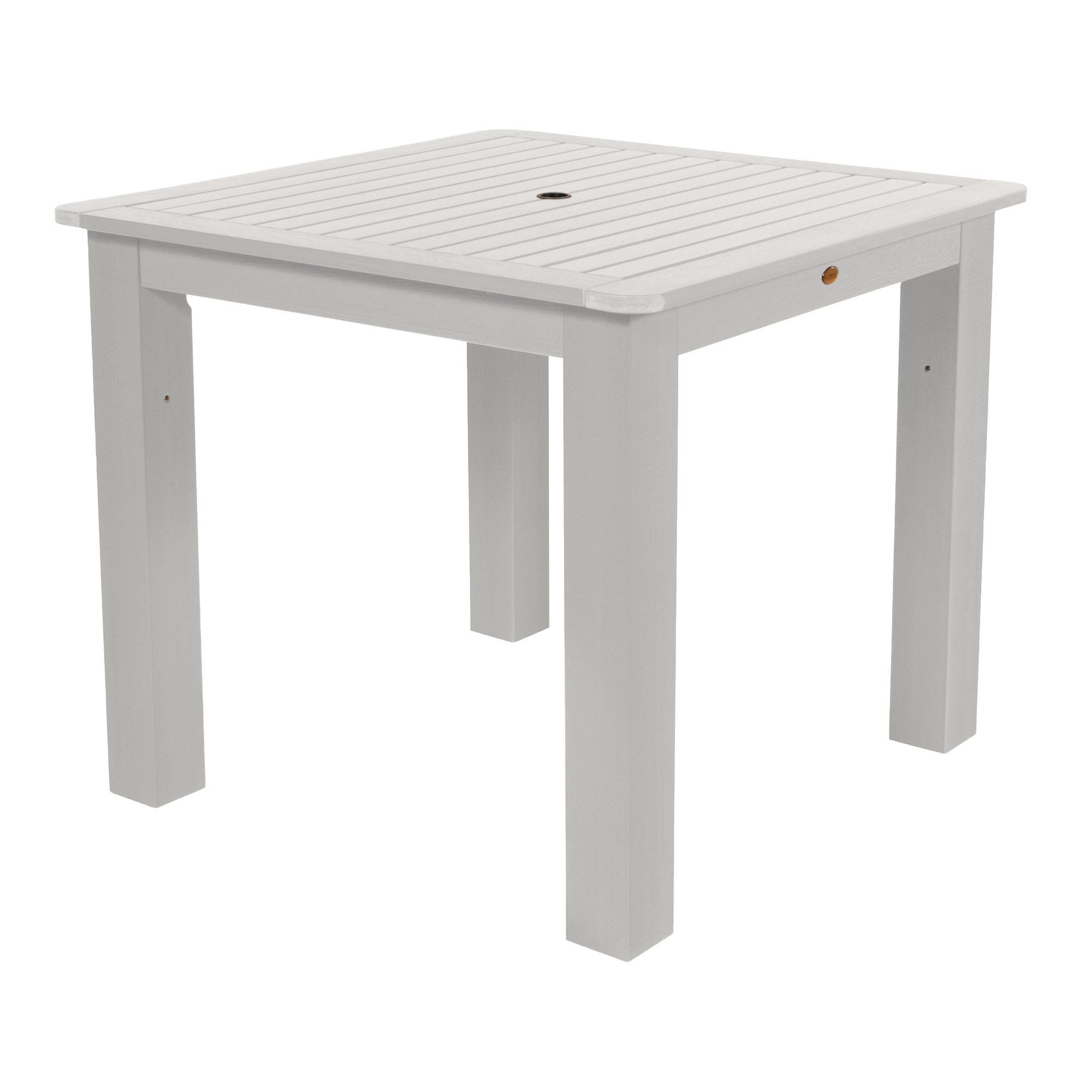 highwood AD-CTB44-WHE Square Outdoor Counter Table 42-in W x 42-in L with Umbrella Hole