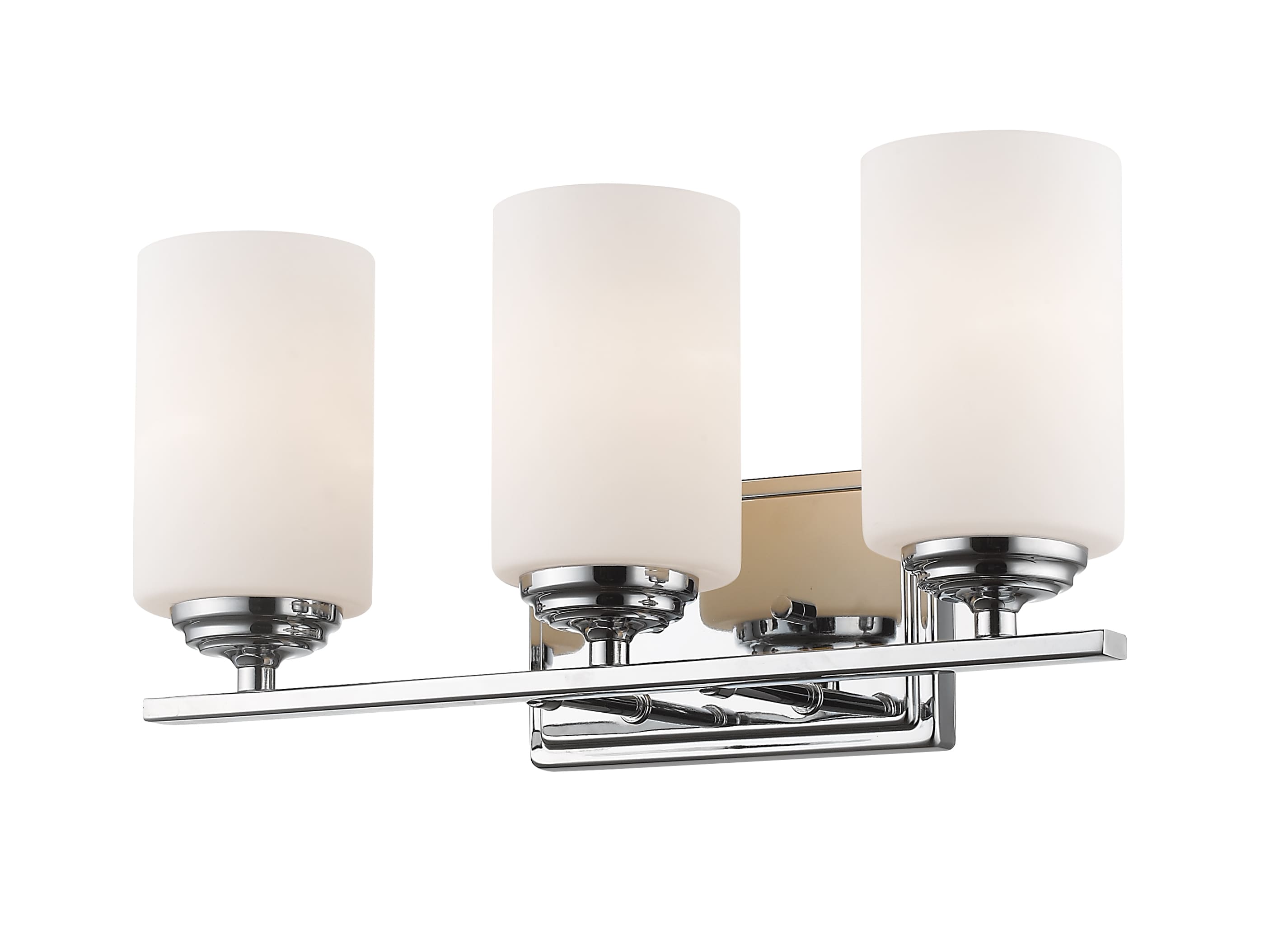 Z-Lite 435-3V-CH Bordeaux 17.5-in 3 -Light Polished Chrome Transitional Vanity light