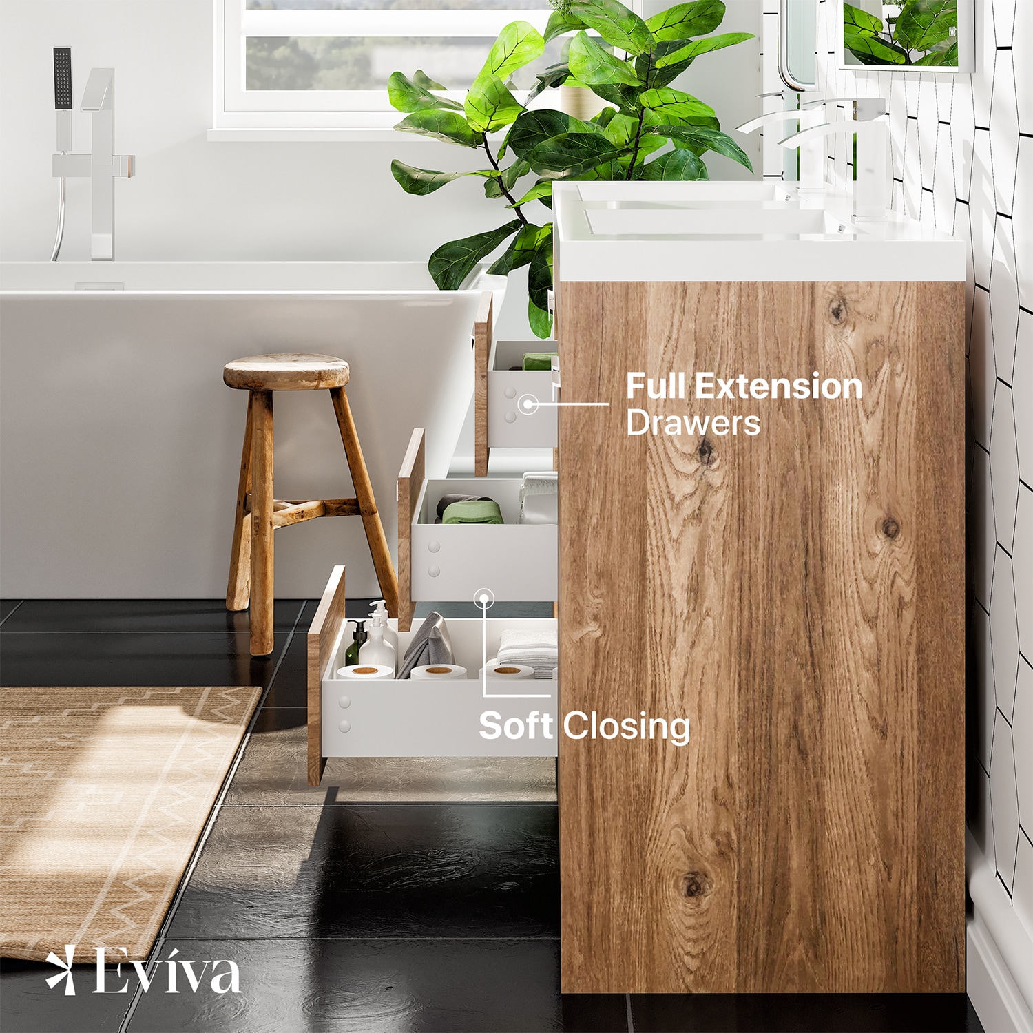 Eviva EVVN1500-8-60NOK Bath-Vanity-Combo - View #5