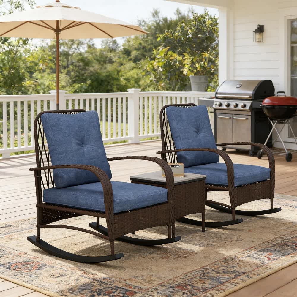 Coolbibila GARETH-PATIO-BROWN Patio-Conversation-Sets - View #6