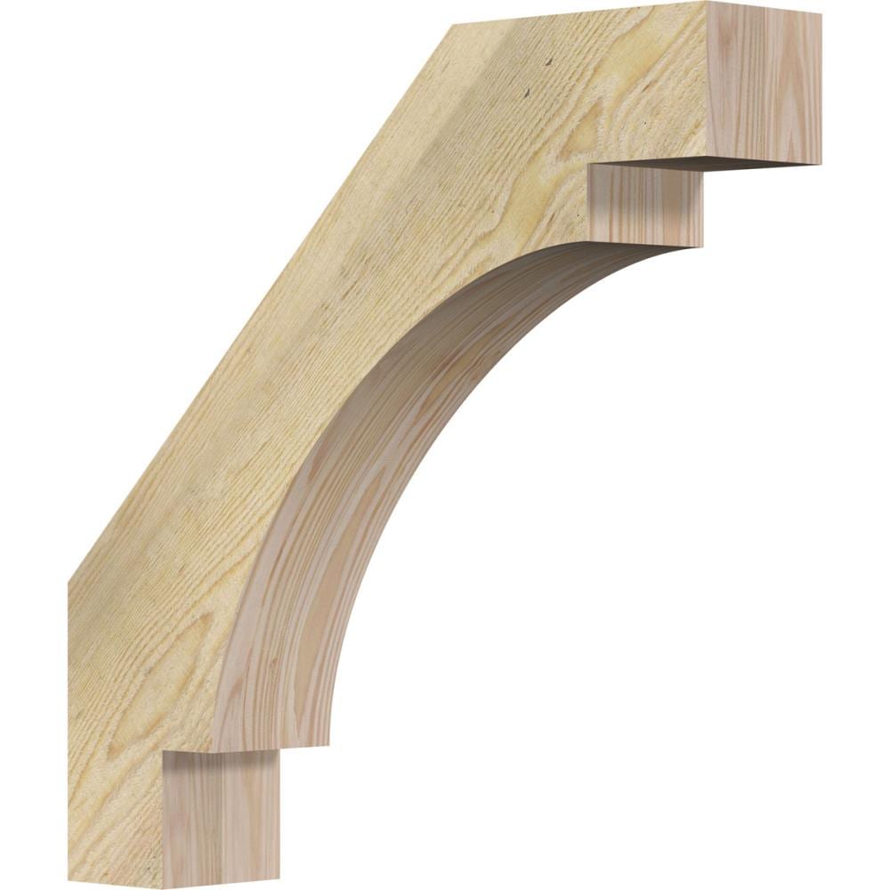 Ekena Millwork BRC04X20X20MRC00RDF 4-in x 20-in x 20-in Douglas Fir Wood Merced Rough Sawn Knee Brace