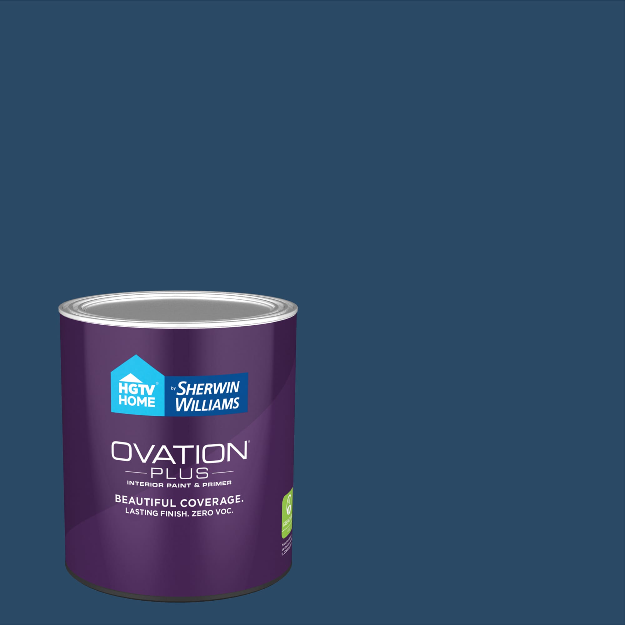 HGTV HOME by Sherwin-Williams 4009-7-2557206 Ovation Plus Satin Indigo Cloth 4009-7 Latex Interior Paint Paint + Primer ( 1-quart )