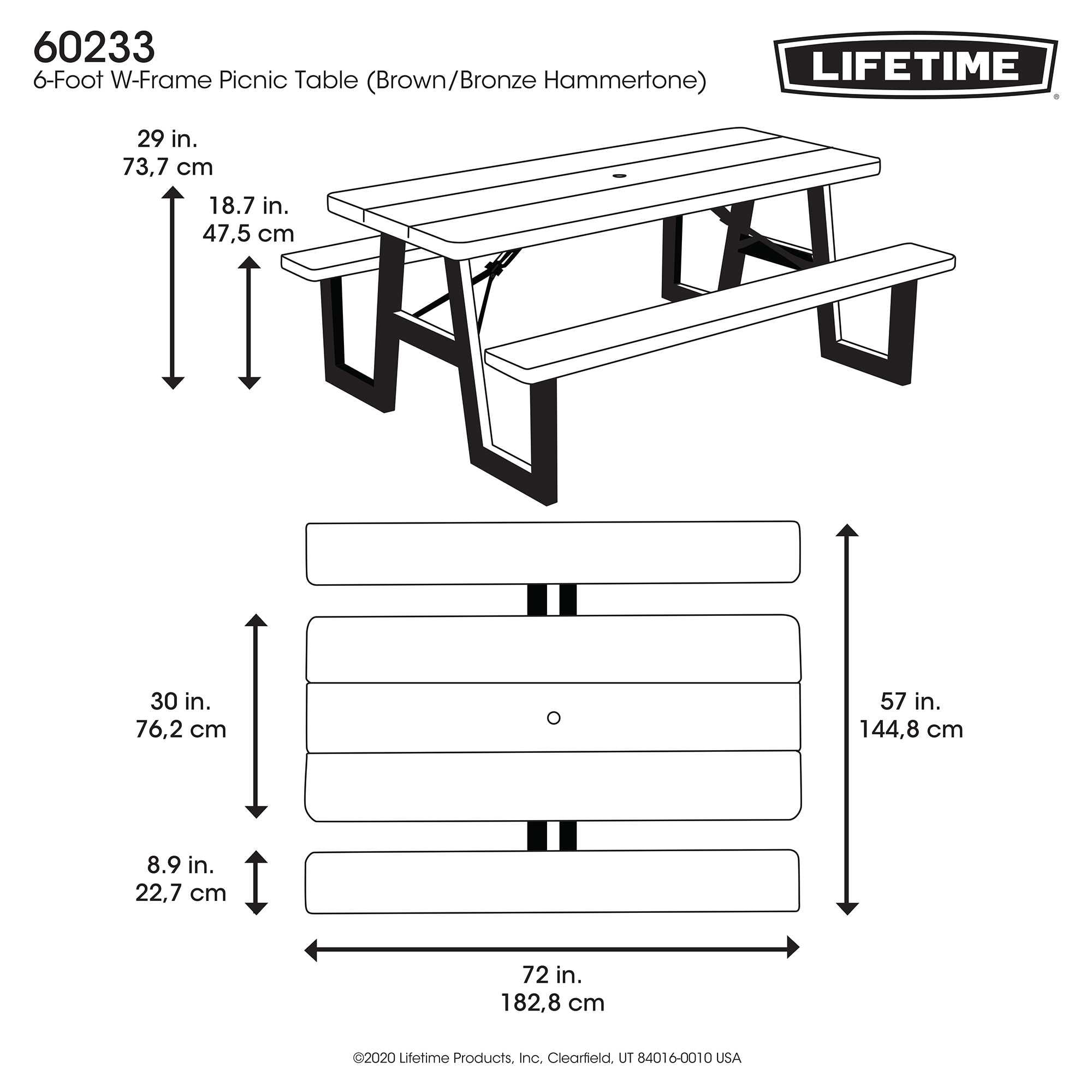 LIFETIME PRODUCTS 60233 Picnic-Tables - View #9