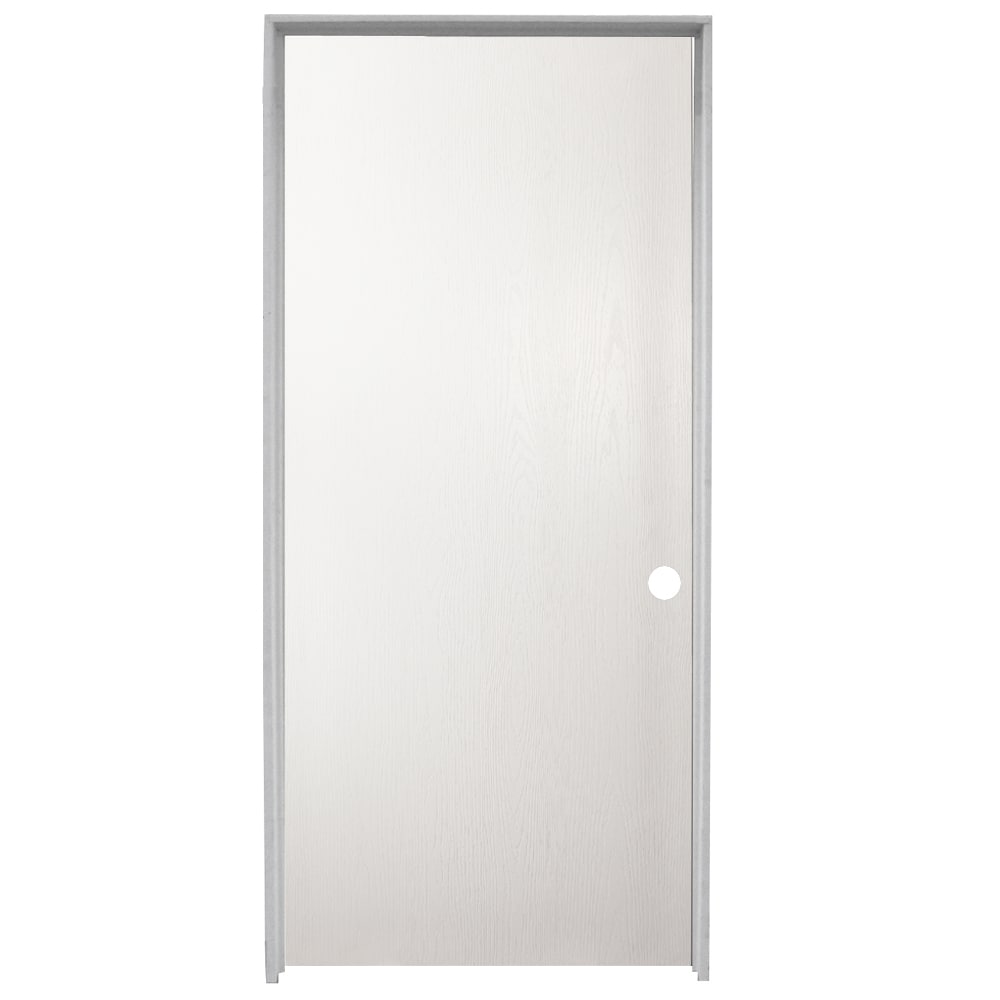 RELIABILT 95293 30-in x 80-in Hollow Core Left Hand Hardboard Flat Jamb Prehung Interior Door