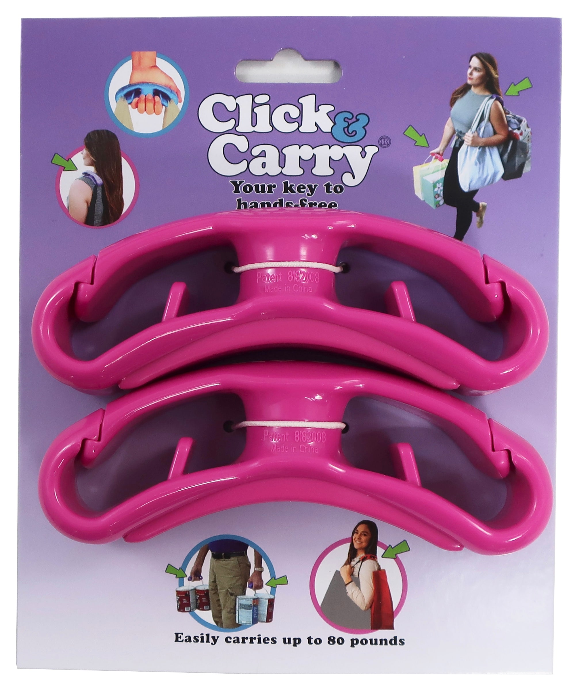 Click & Carry 2-Pack 19-Quart Pink Plastic Paint Can Hook | CC7007PINK2