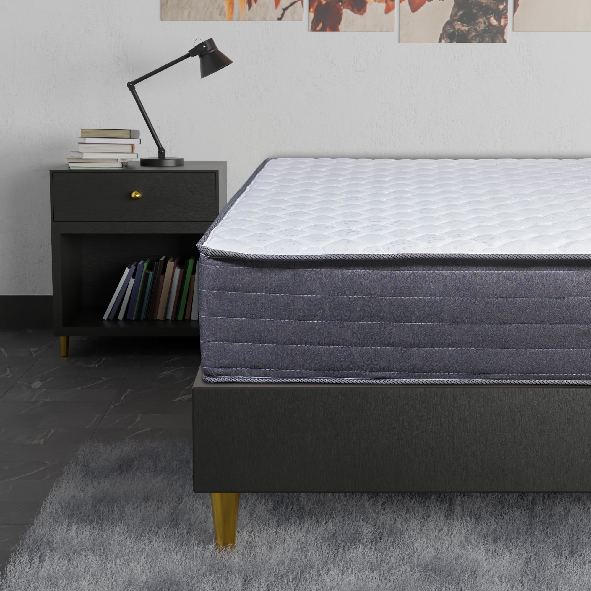 Glance PC100-5/0-1 9-in Medium Queen Hybrid Memory Foam/Coil Blend Mattress in a Box