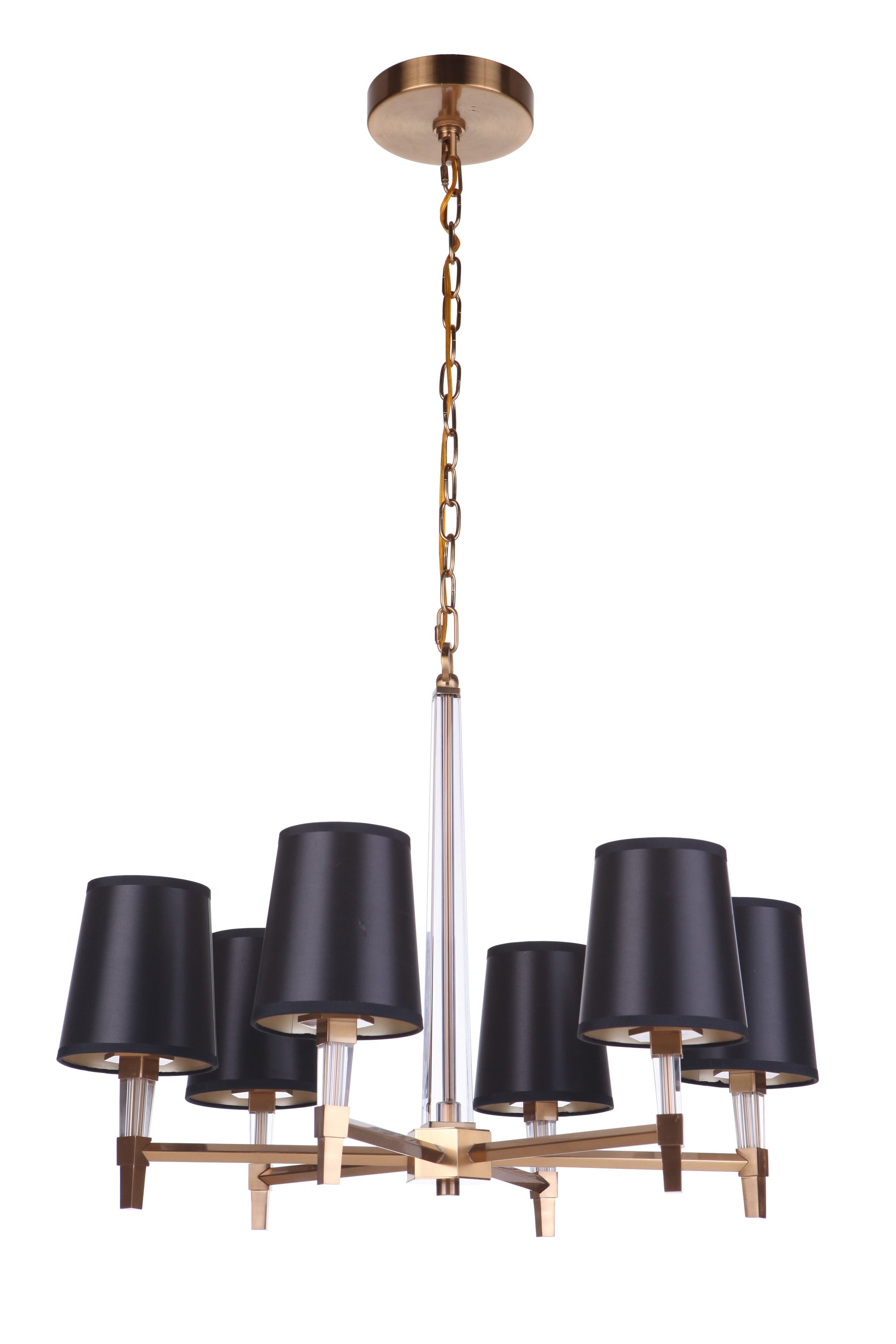 Craftmade Tarryn 6-Light Satin Brass Traditional Dry Rated Chandelier ...