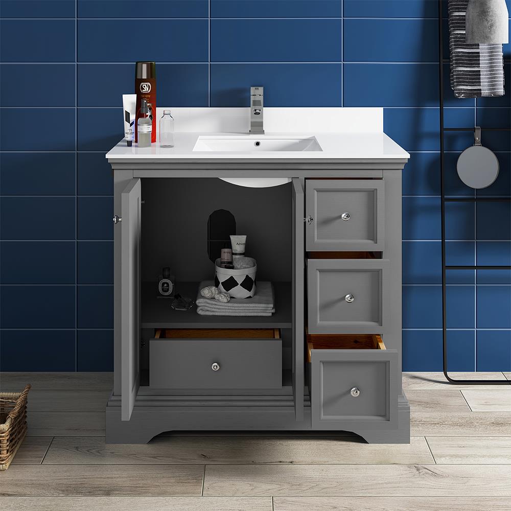 Fresca FCB2436GRV-CWH-U Bath-Vanity-Combo - View #4