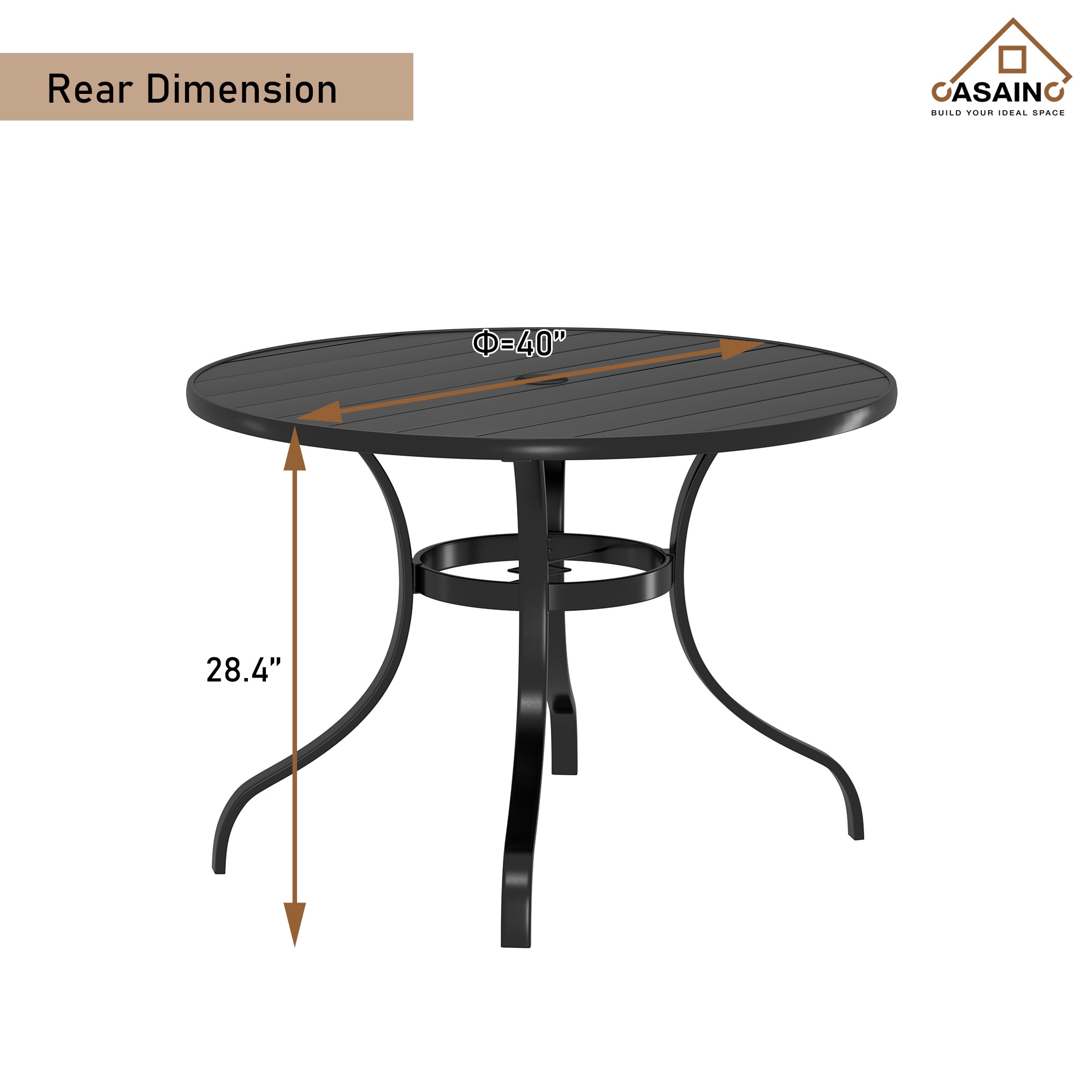 CASAINC CA-ORABQ126 Patio-Tables - View #2