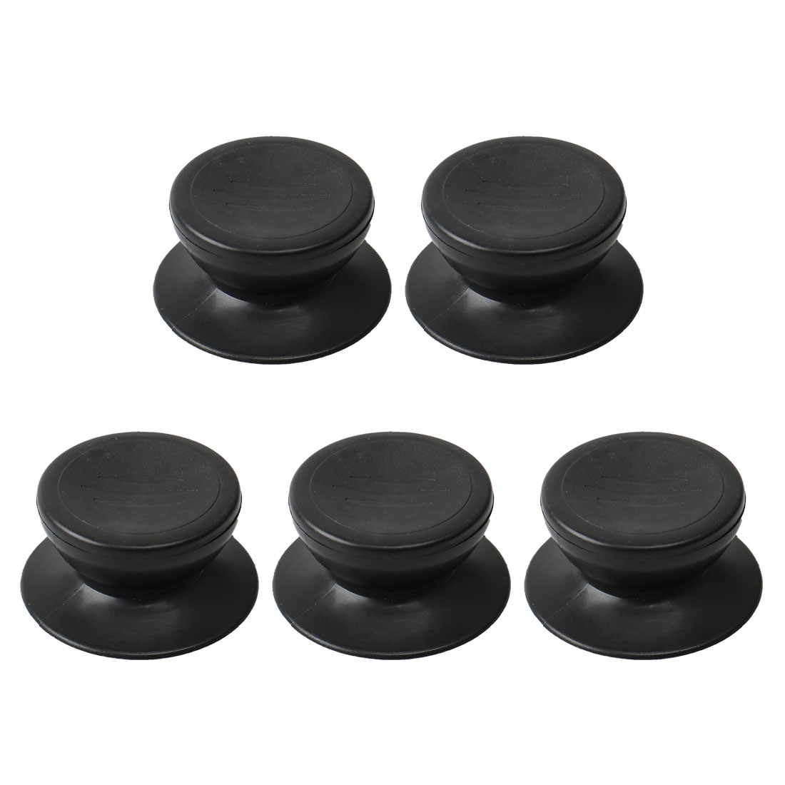 Unique Bargains 5pcs Lid Knobs Pans Pots Cover Grip Lids Fixing Replacement Heat Resistance Plastic Knob Handle for Kitchen Bakeware Assessories Cover Black