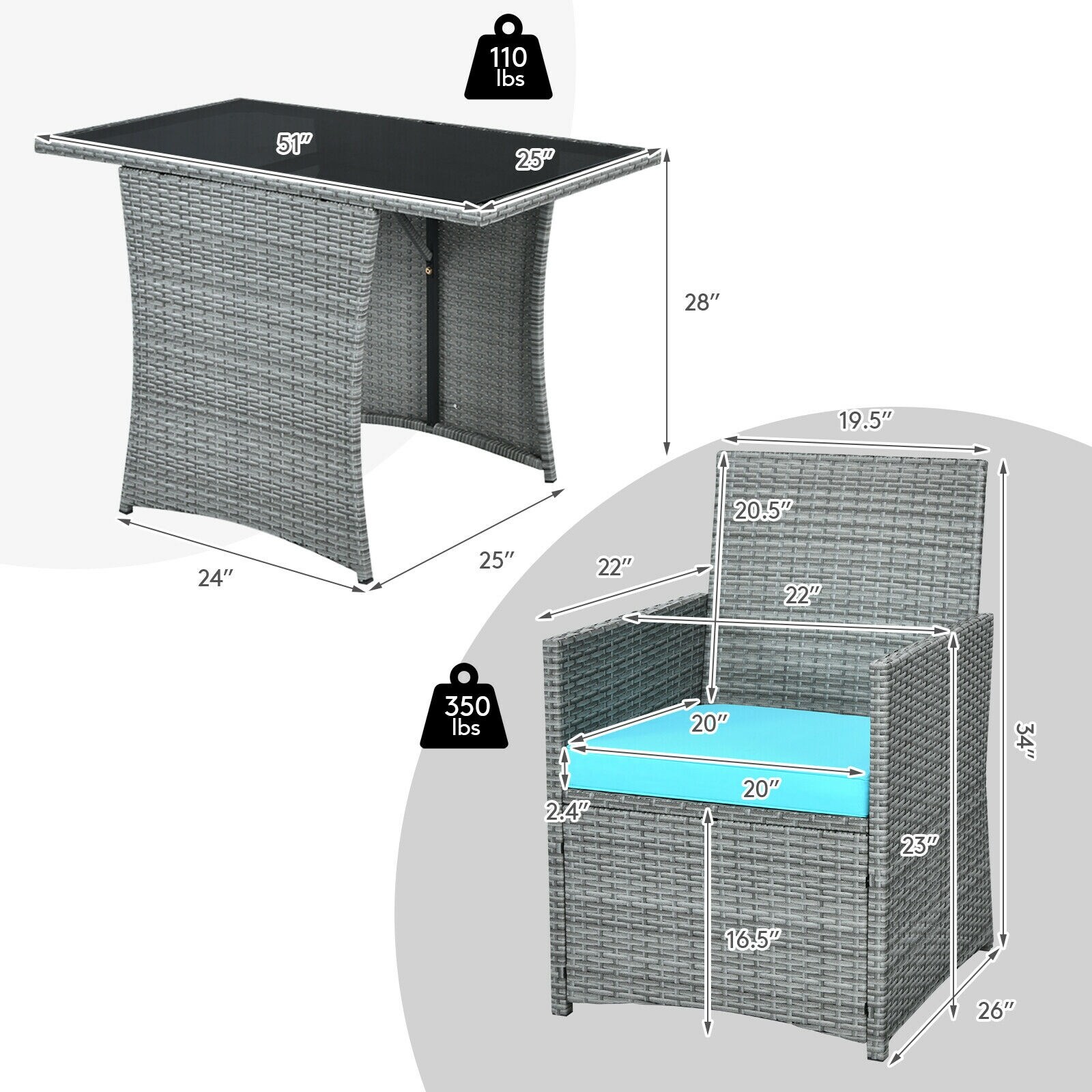 Poinic CWJ68177TU Patio-Conversation-Sets - View #4
