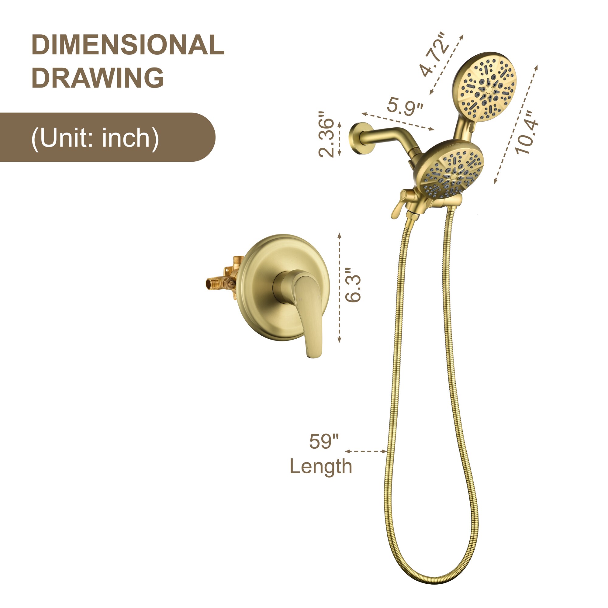 Clihome CSMD-BS880-41B12 Showerhead-Bar-Panels - View #5