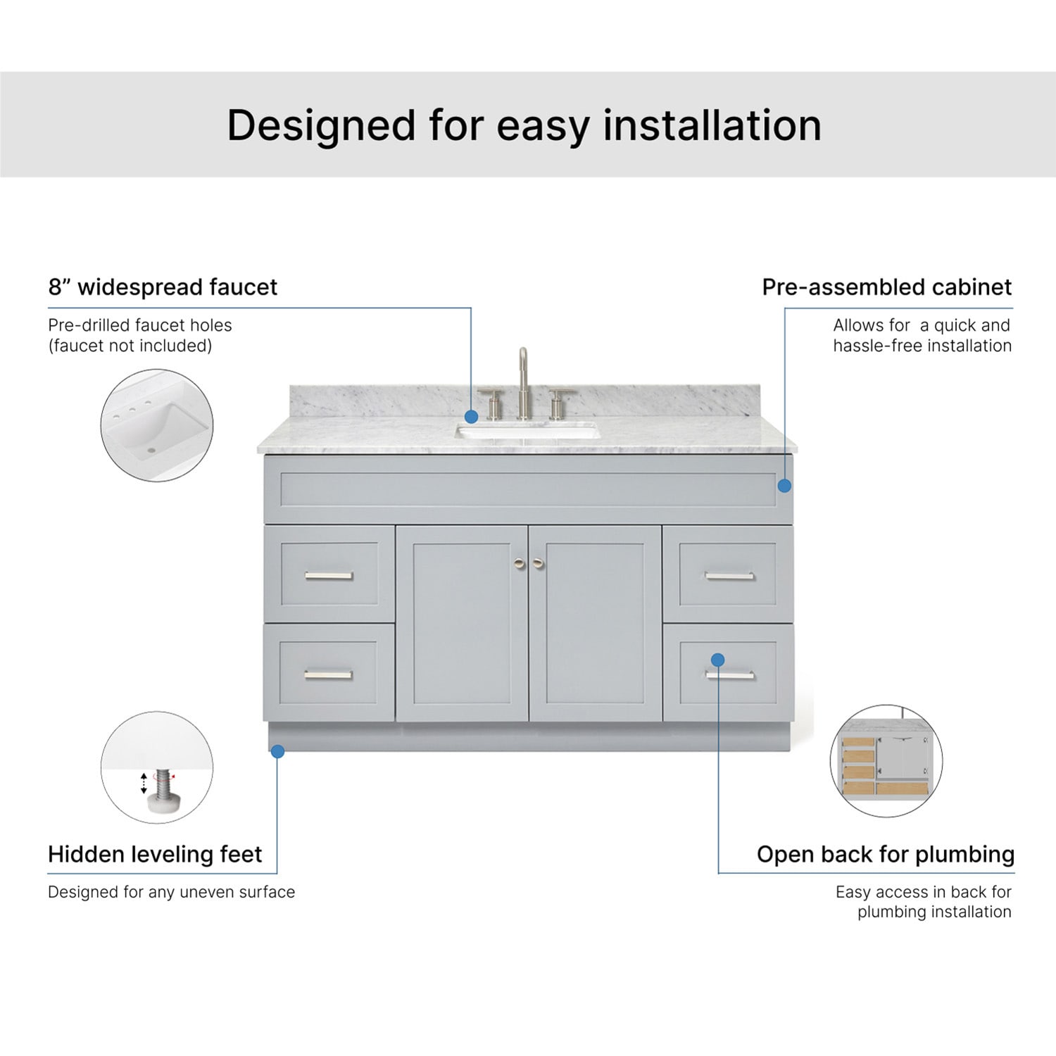 ARIEL F061SCW2RVOGRY Bath-Vanity-Combo - View #7