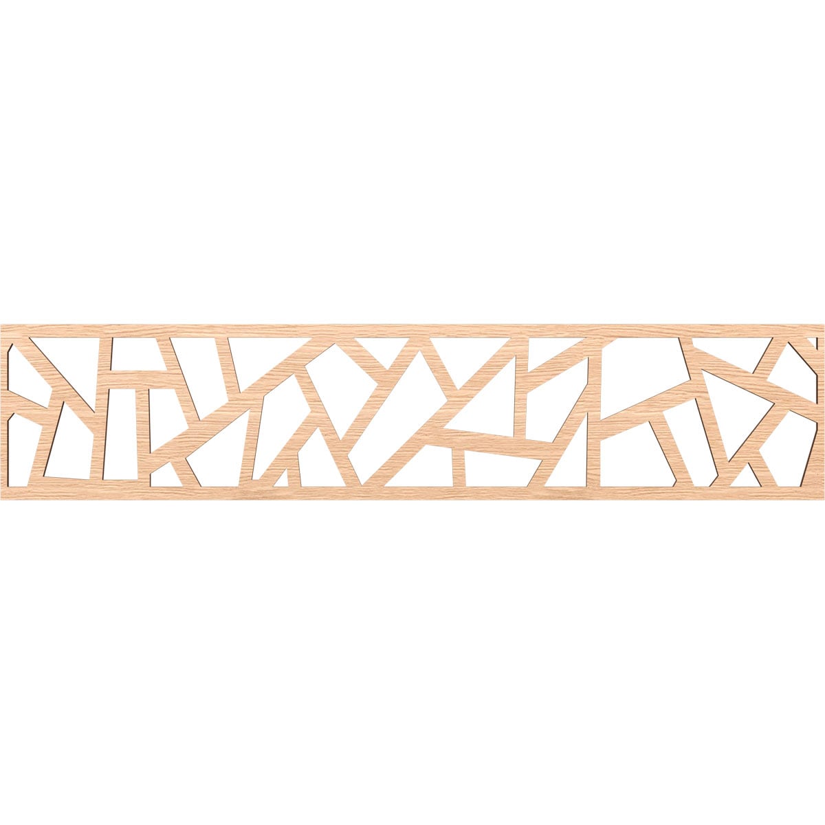 Ekena Millwork MLDA10X46HSBRO Harrisburg Fretwork Flat Trim 10-in x 3.9-ft Red Oak Brown Unfinished 2157152 Pierced Wall Panel Moulding