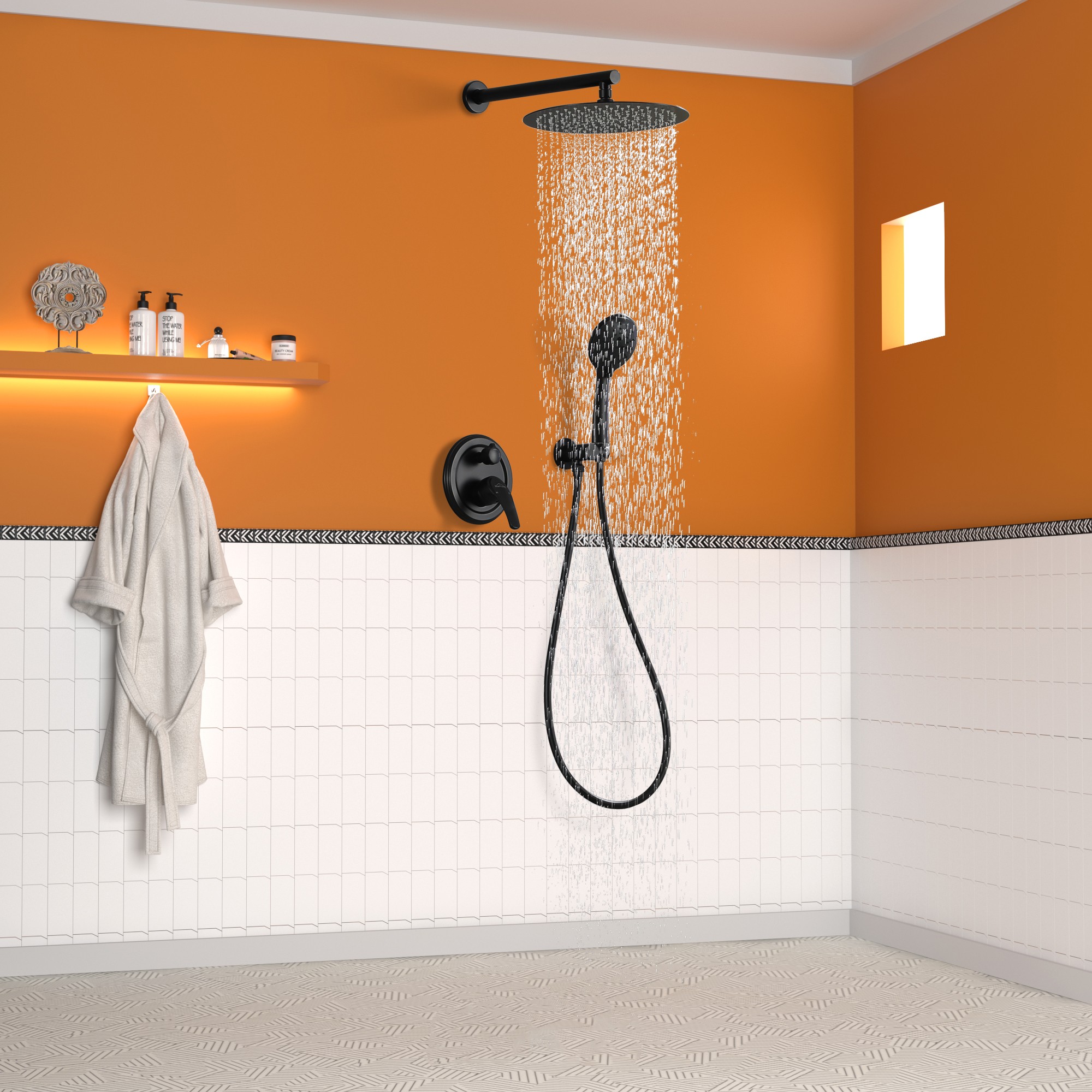 CASAINC CS3572-MB Showerhead-Bar-Panels - View #3