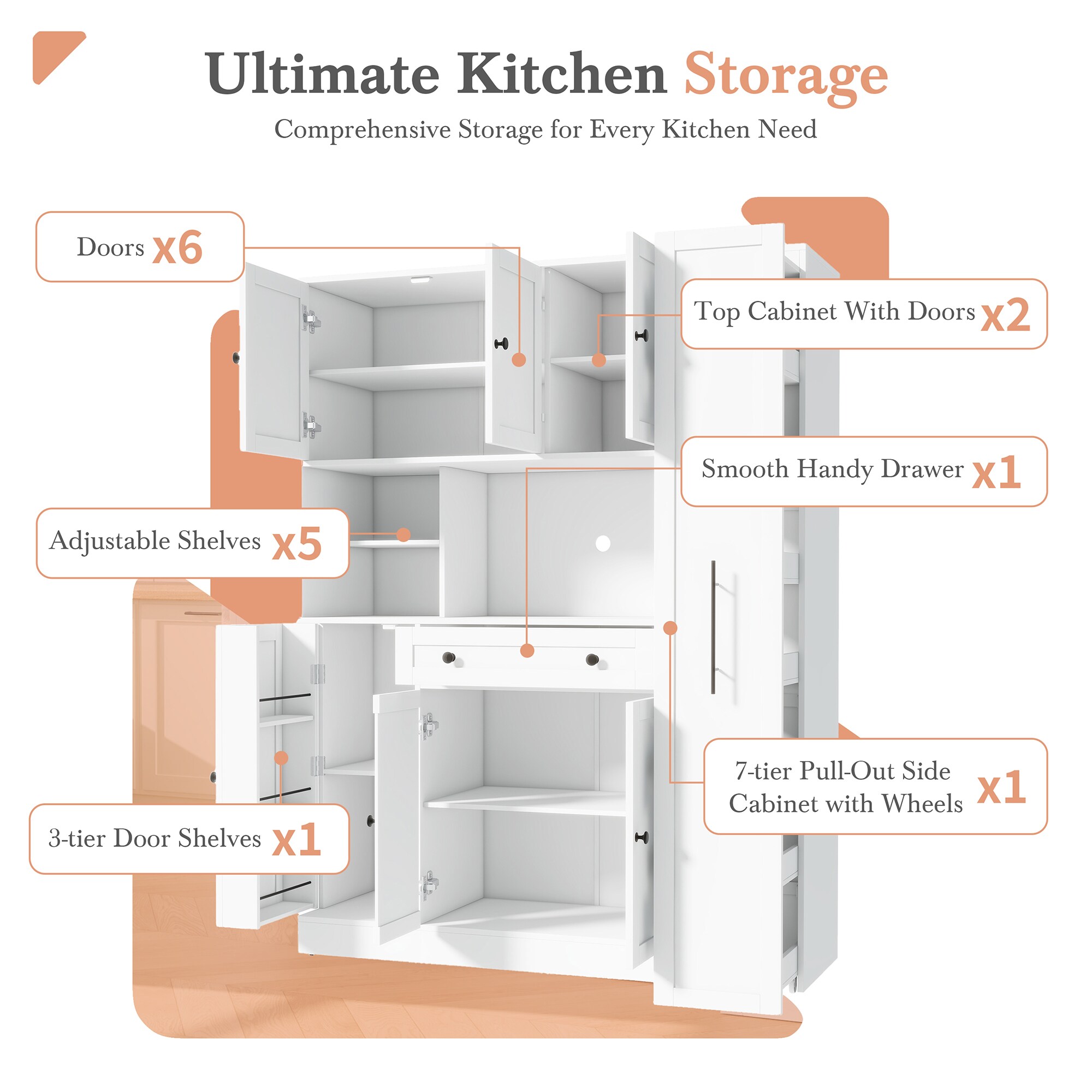 SINOFURN SYA330170WD Dining-Kitchen-Storarge - View #16
