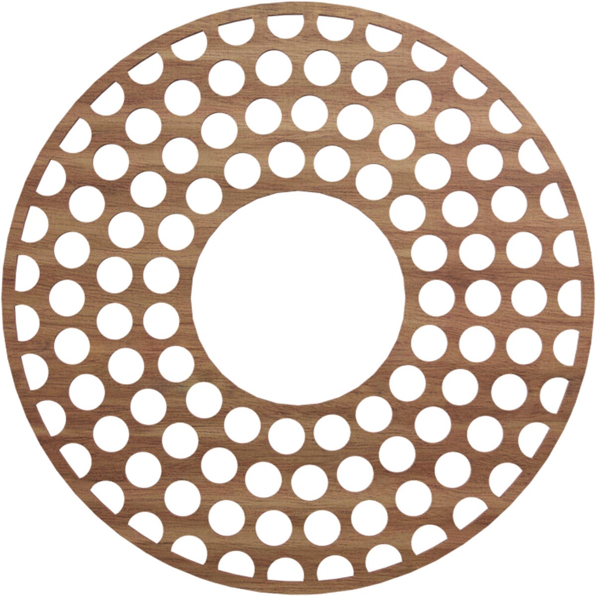 Ekena Millwork CMWP22X22X0250FFWA Fink Fretwork Pierced 22-in W x 22-in L Modern Walnut Wood Whole Ceiling Medallion