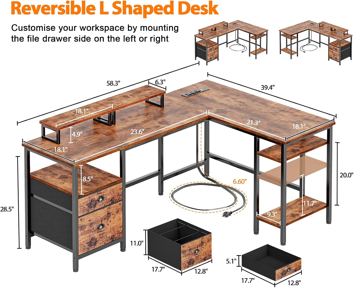 Furologee CD-013V2-C-59-1-RB desks - View #3