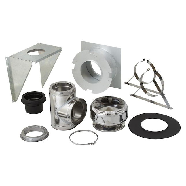 SuperVent 11-Piece Chimney Pipe Accessory Kit for Wall Support in the Chimney  Pipe Accessory Kits department at
