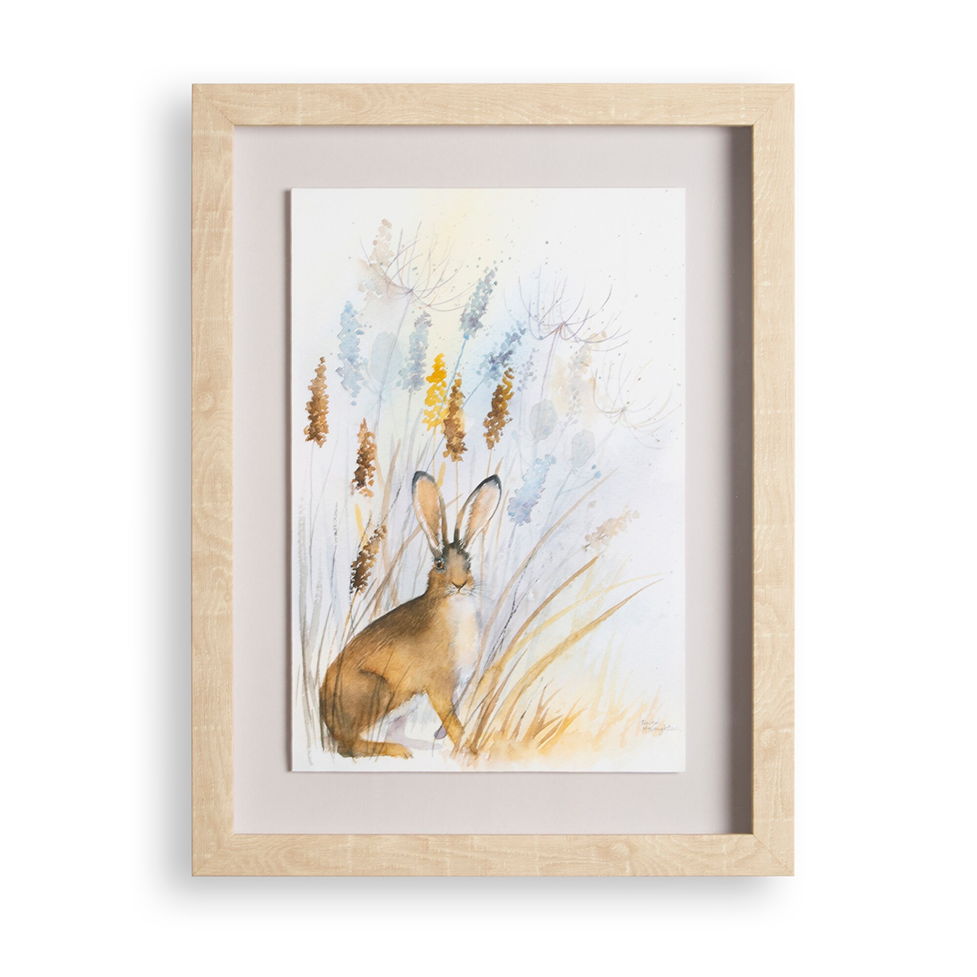 Hare Rabbit Nature Countryside Art Print Antique Effect Paper No Frame Included 