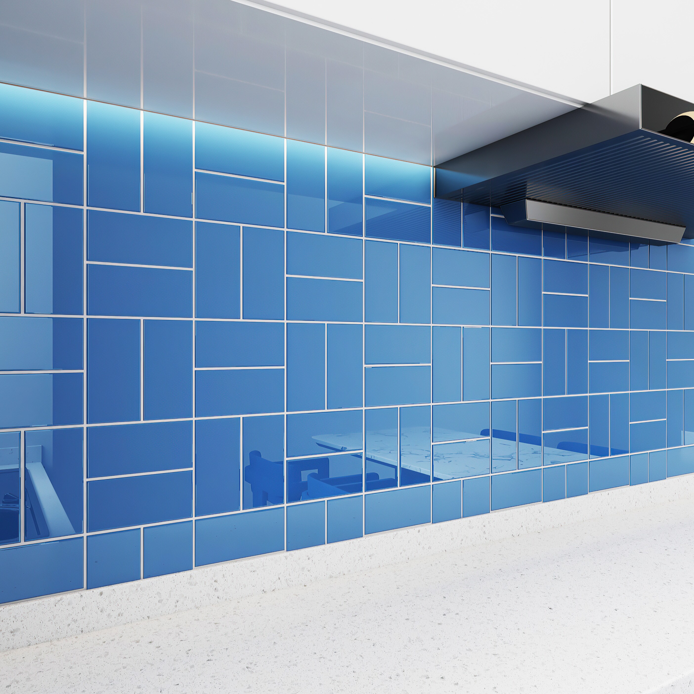 Giorbello (Sample) 3x6 Glass Subway Tiles Cobalt Blue 3-in x 6-in Glossy Glass Brick Subway Floor and Wall Tile