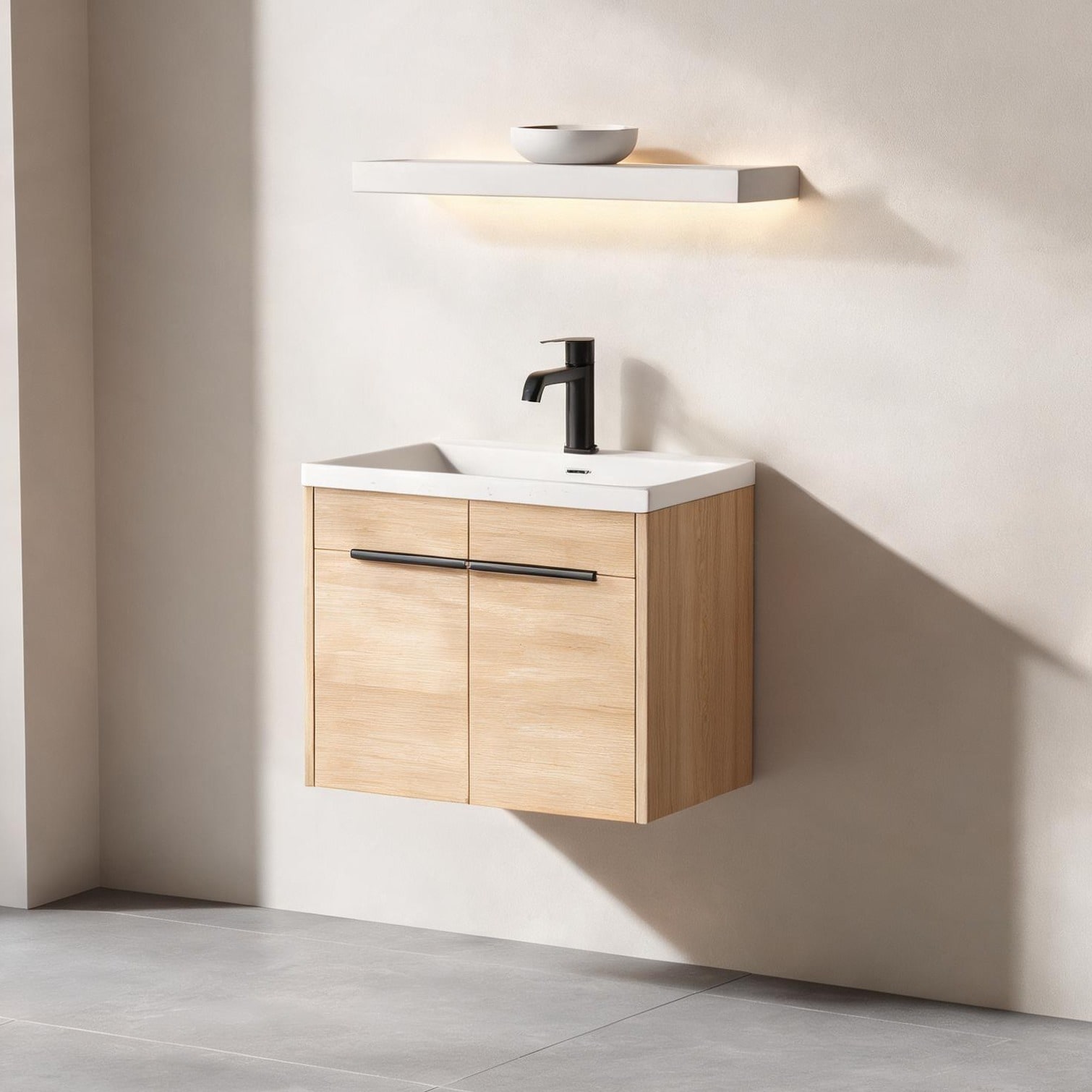 BBabe Bathroom Vanity with As Pic pairing Outdoor Space As Pic with 24 in and Modern Floating Design