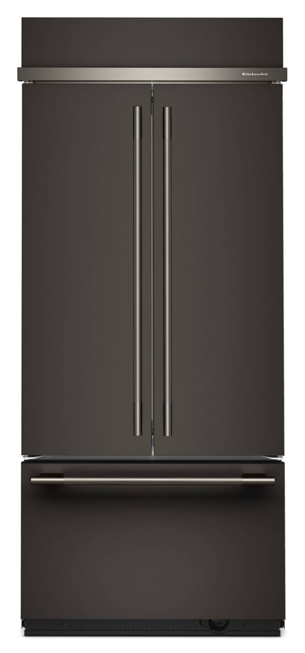 KitchenAid KBFN536SBE Standard-Depth 26.4-cu ft 3 -Door 36-in Wide Built-In French Door Refrigerator with Ice Maker ( Black Ore )