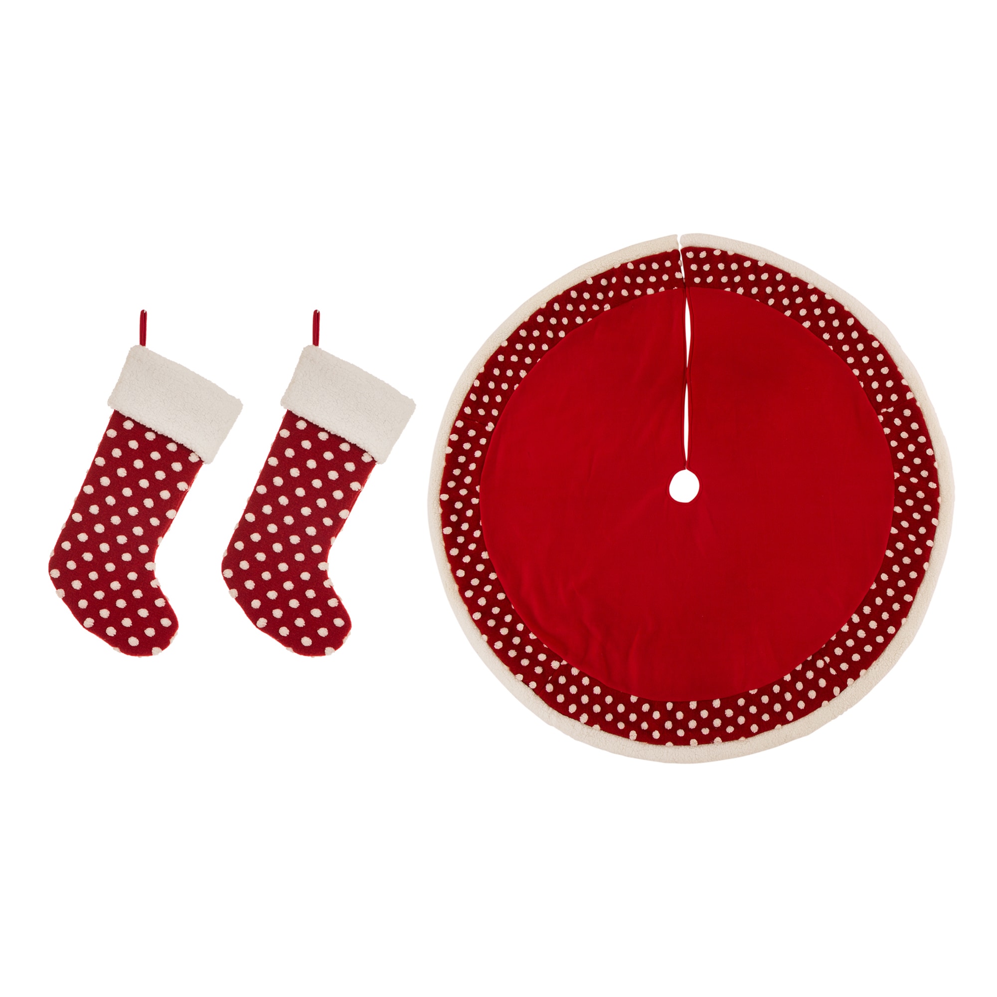 Glitzhome 2004700035 48-in Red Tree Skirt