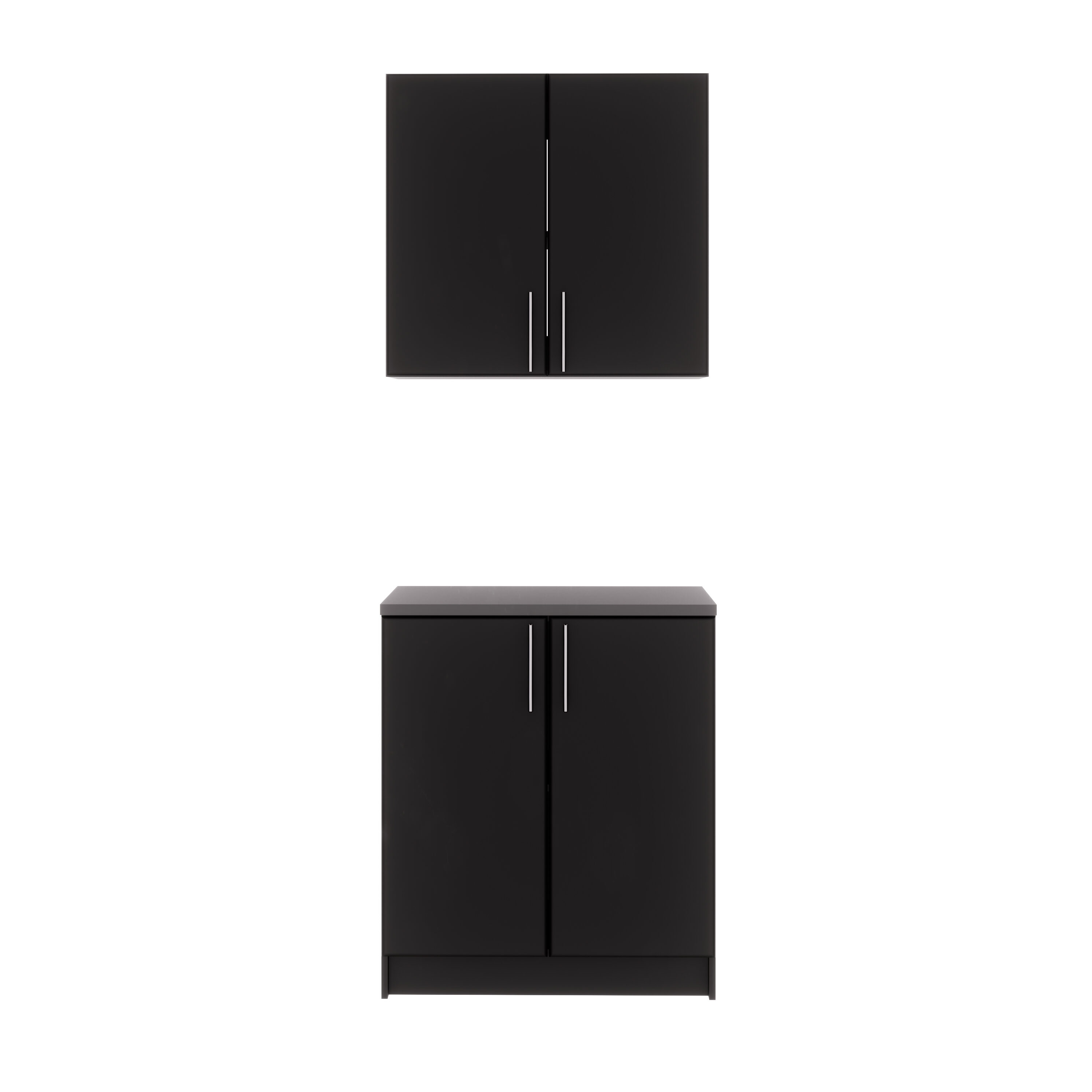 Prepac BRSX-1017-2M Elite 32-in W x 89-in H Wood composite Black Freestanding Utility Storage Cabinet